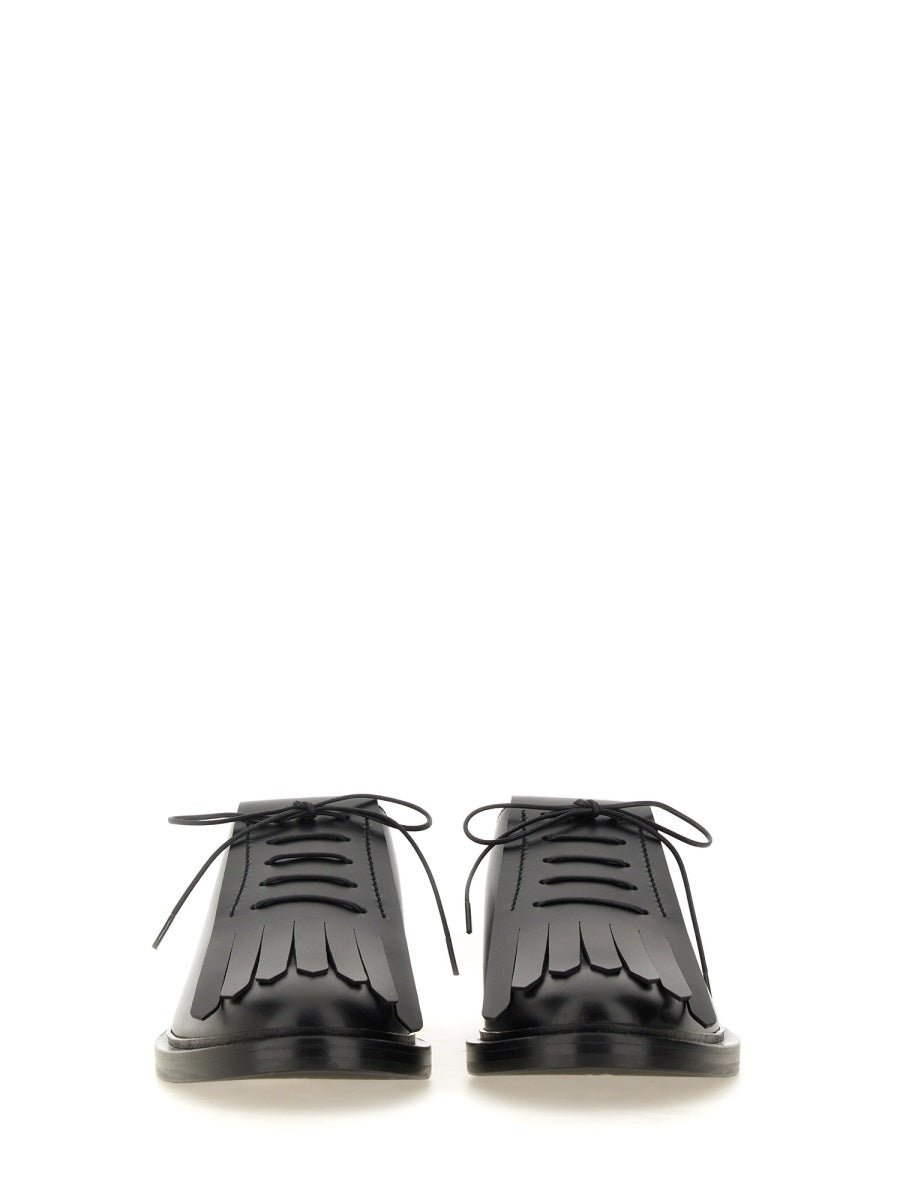 Polished Calf Leather Derby Shoes