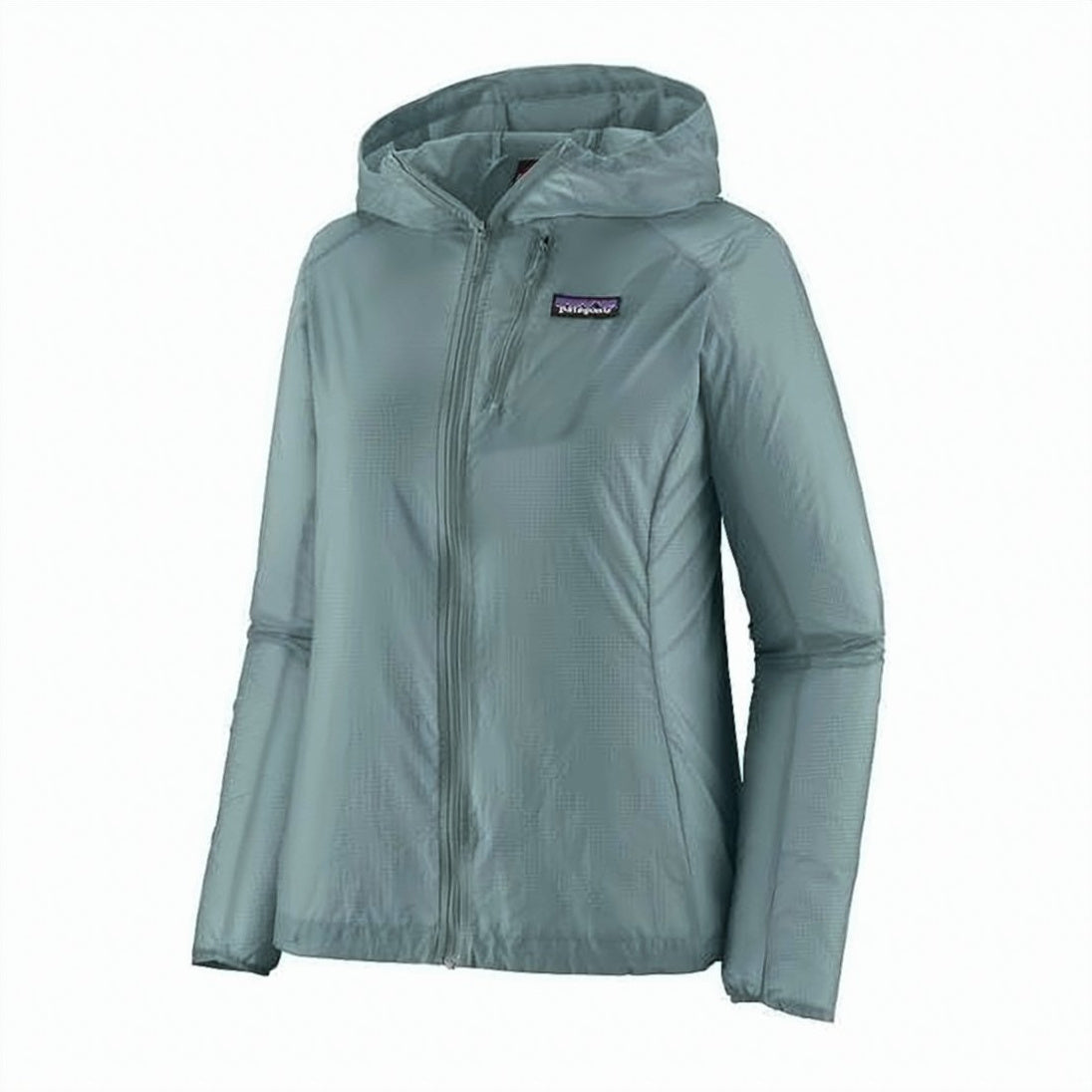 Lightweight Hooded Jacket With Smooth Texture And Logo Patch
