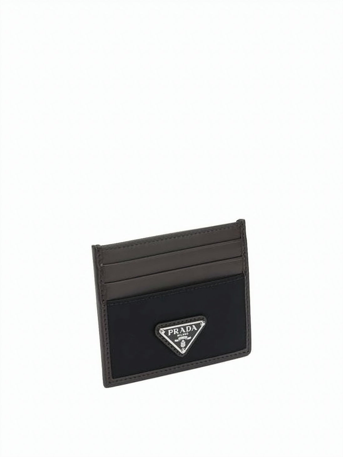 Black Cardholder with Triangular Logo Plaque