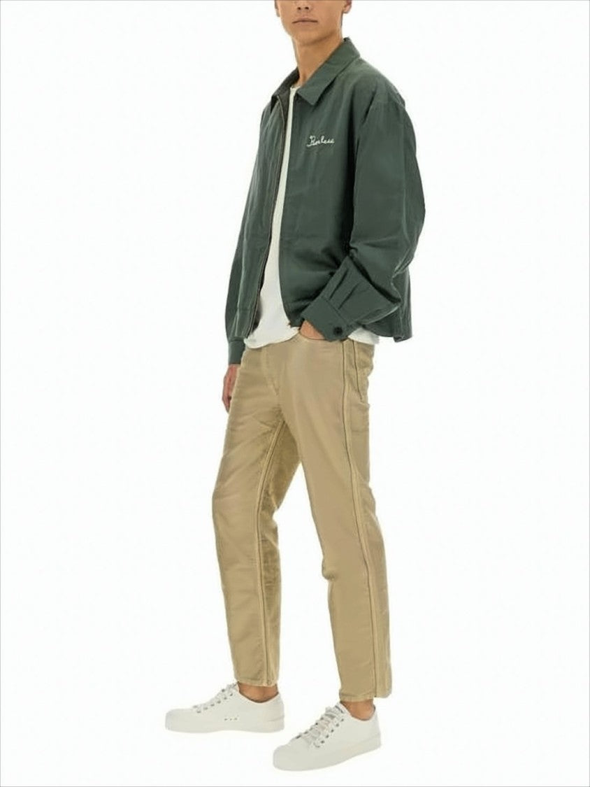 Boxy Cropped Jacket With Classic Collar And Embroidered Detail