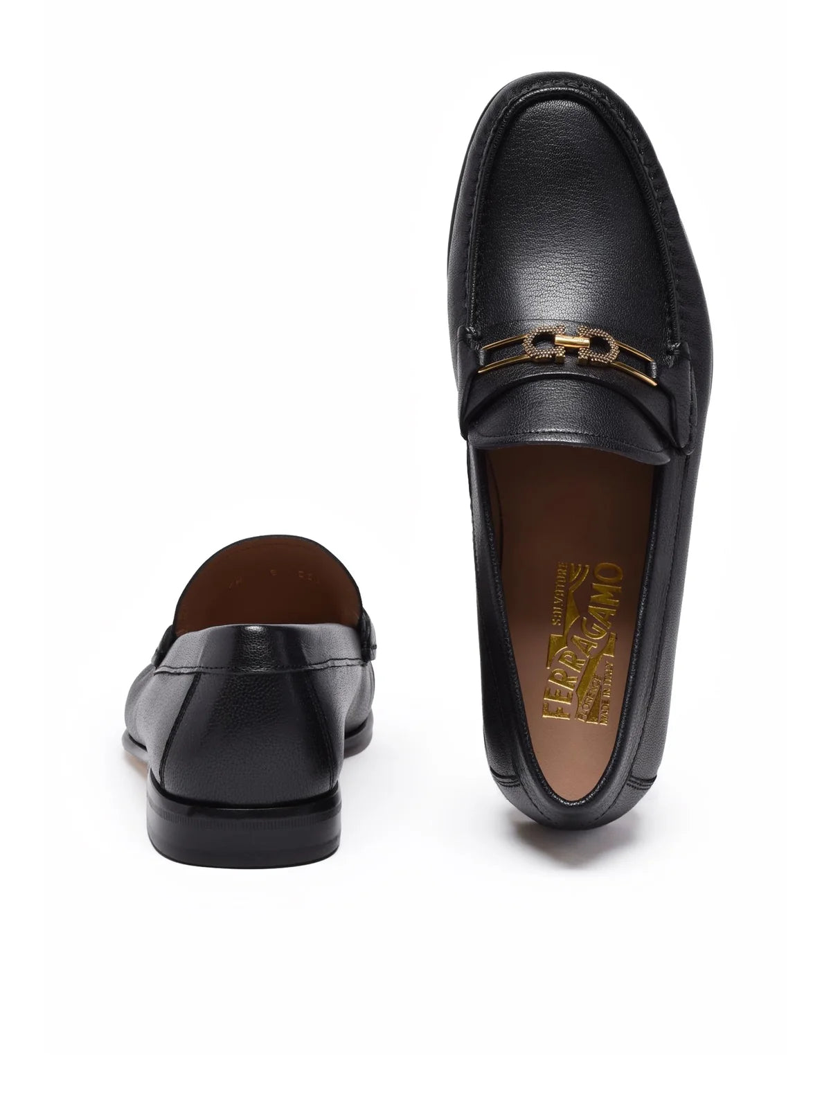 Mathias Leather Loafer - Black/Gold