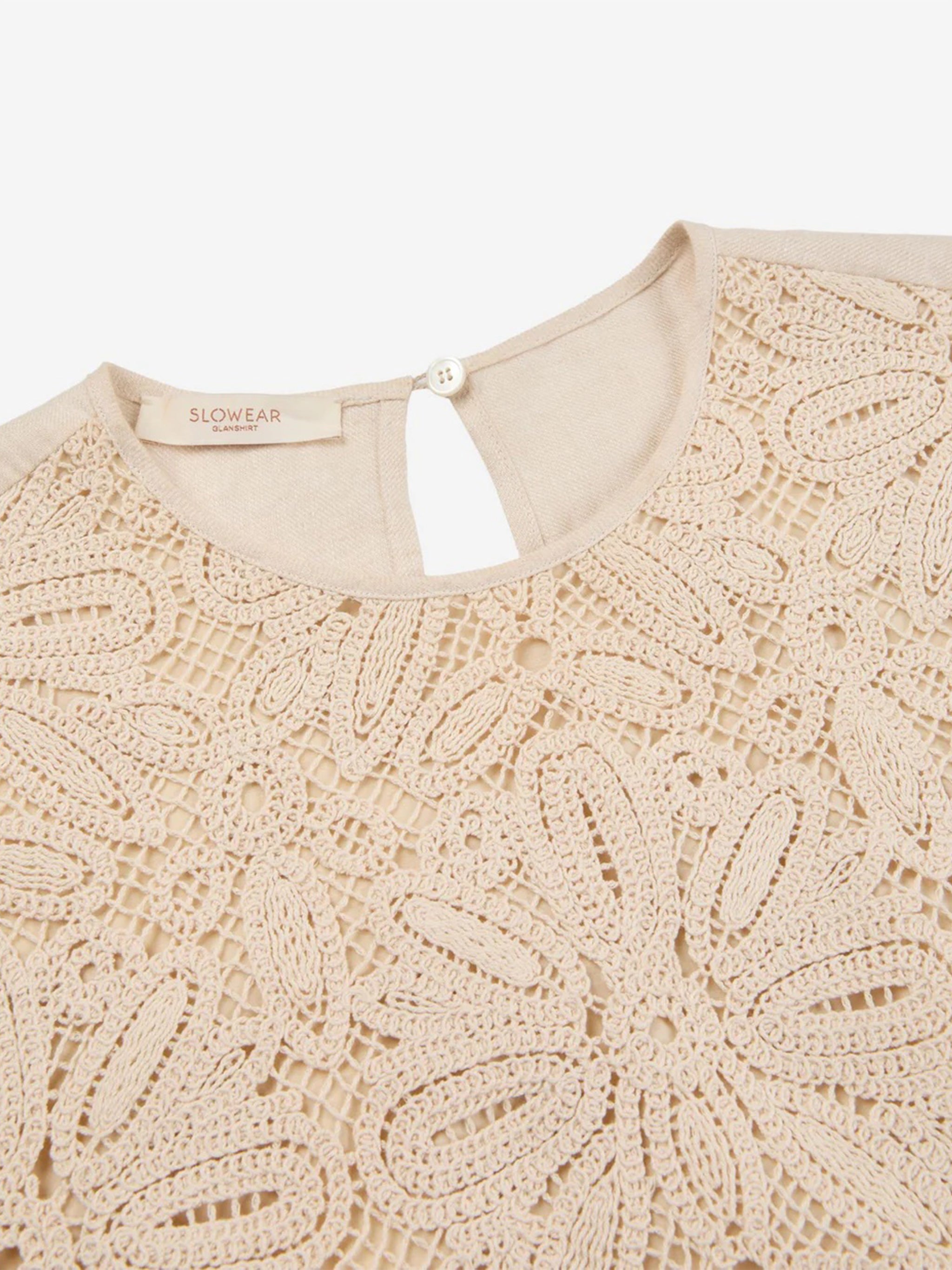 Sleeveless Crochet Floral Lace Blouse