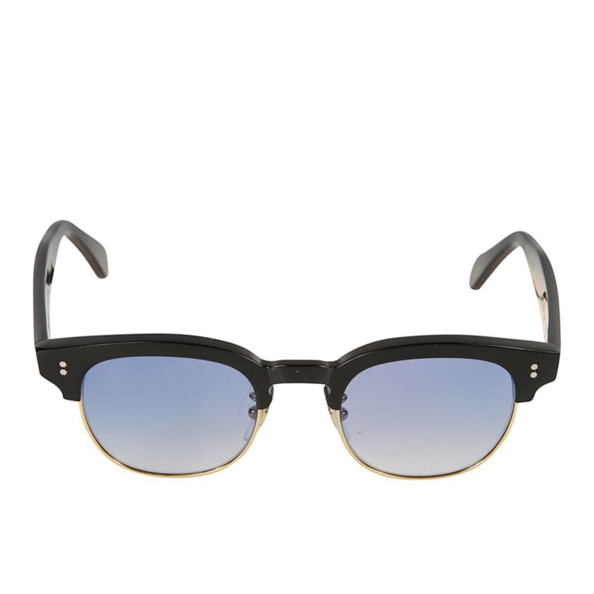Jolly Cm Classic Clubmaster Sunglasses with Gradient Blue Lenses