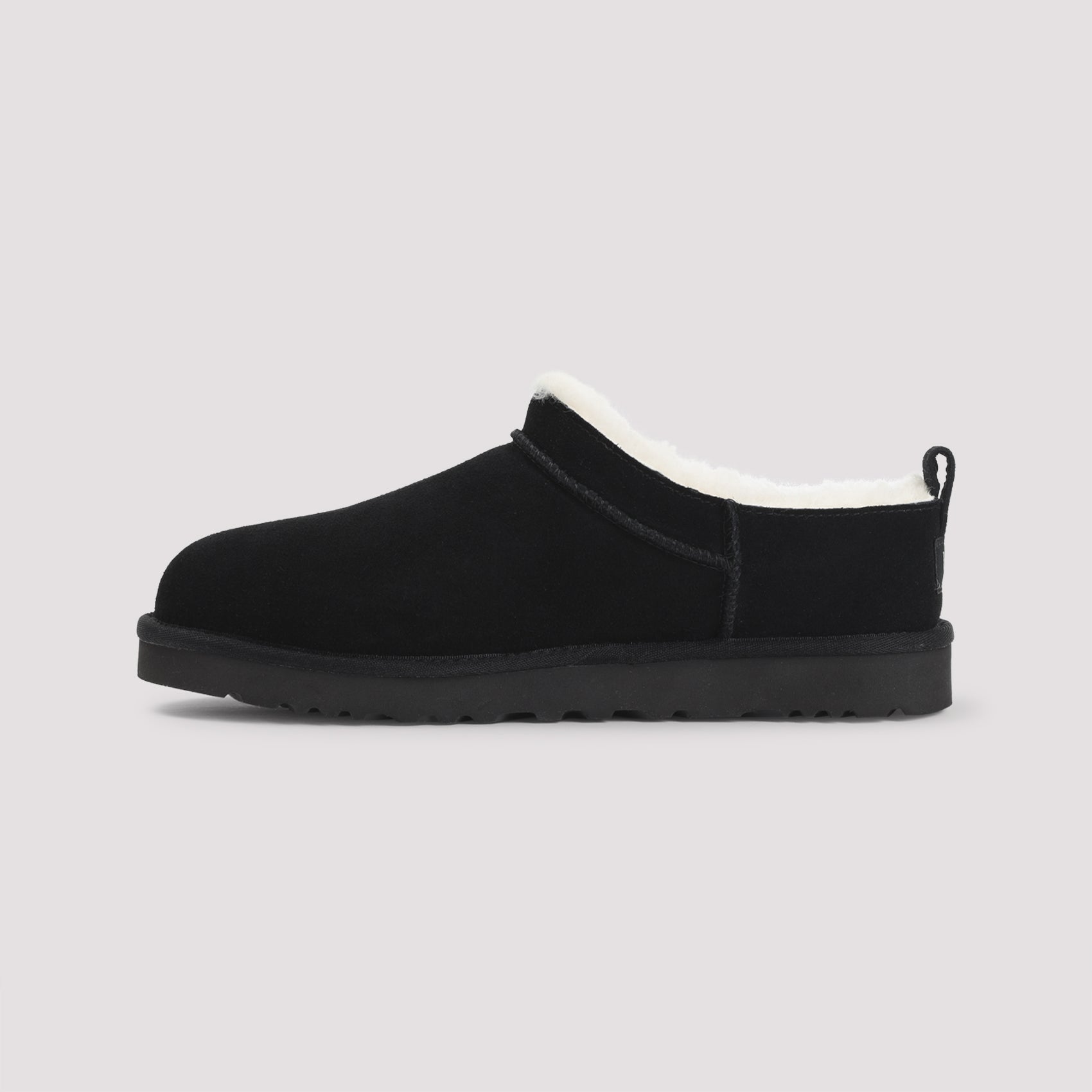 Low Profile Black Ankle Boots with Plush Lining