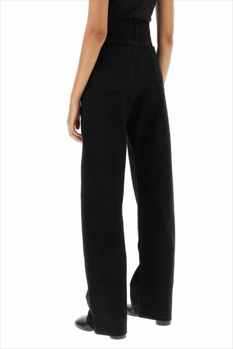 High-Waisted Straight-Leg Pants With Minimalist Design