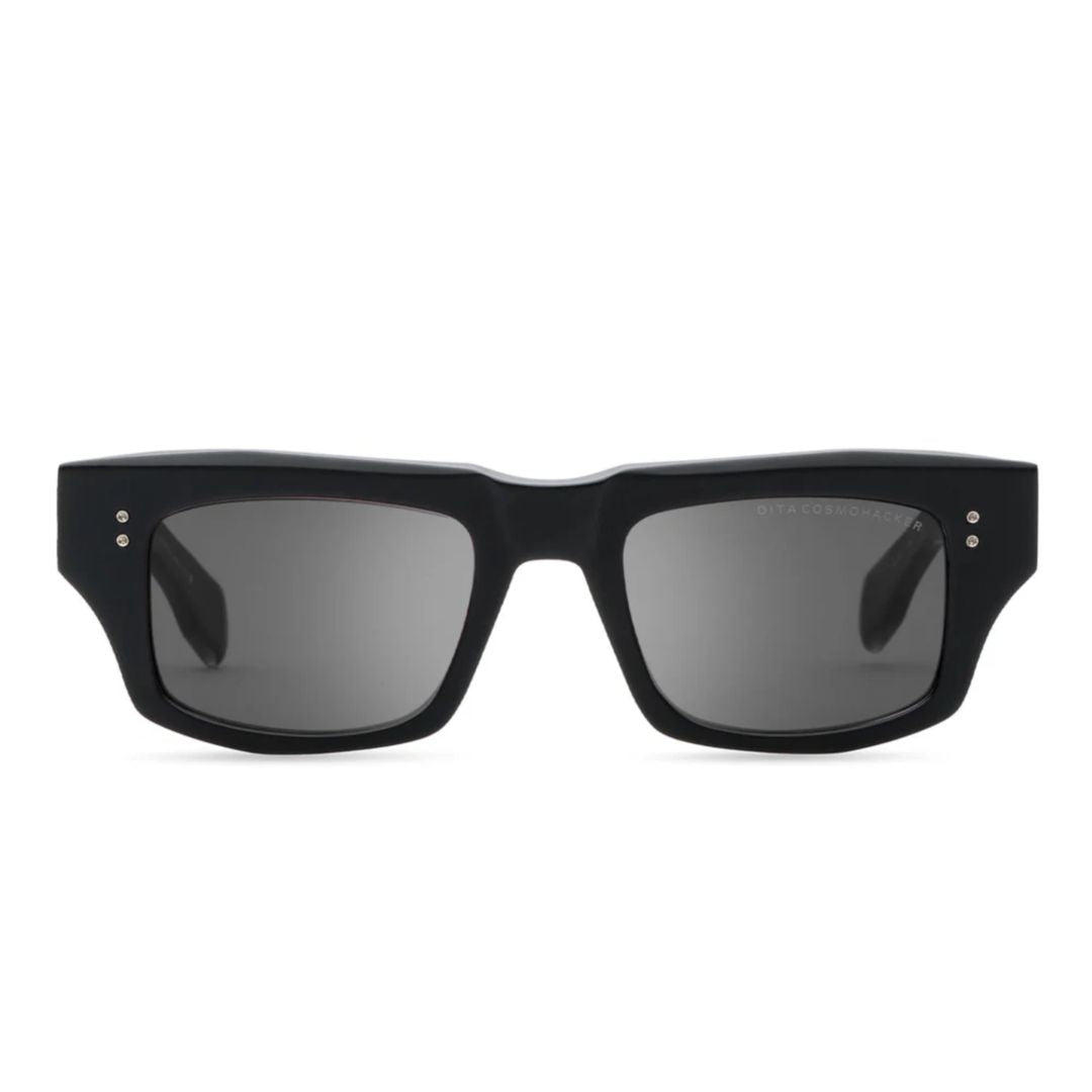 Cosmohacker Rectangular Frame Sunglasses with Metallic Accents