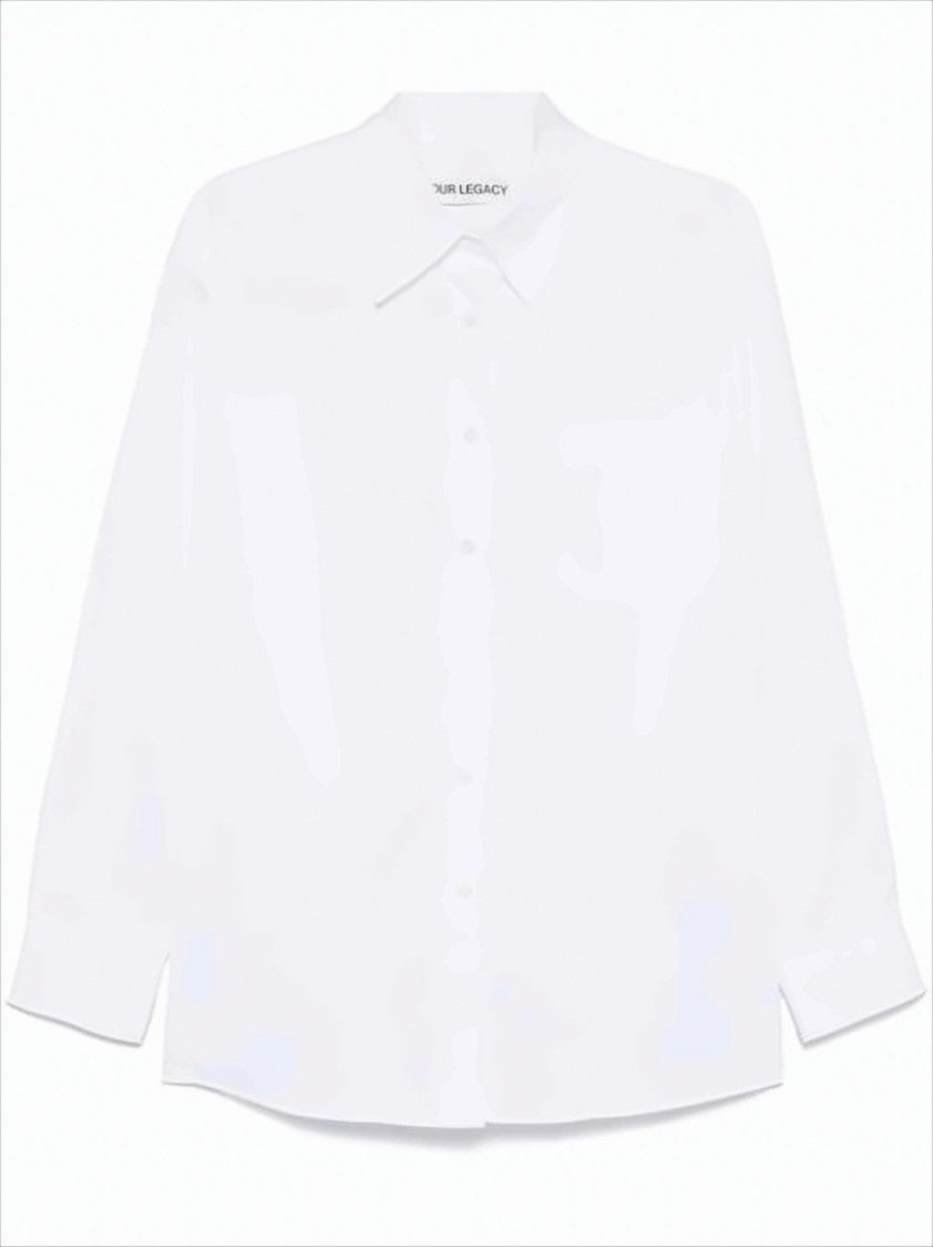 Classic Button-Down Blouse with Pointed Collar