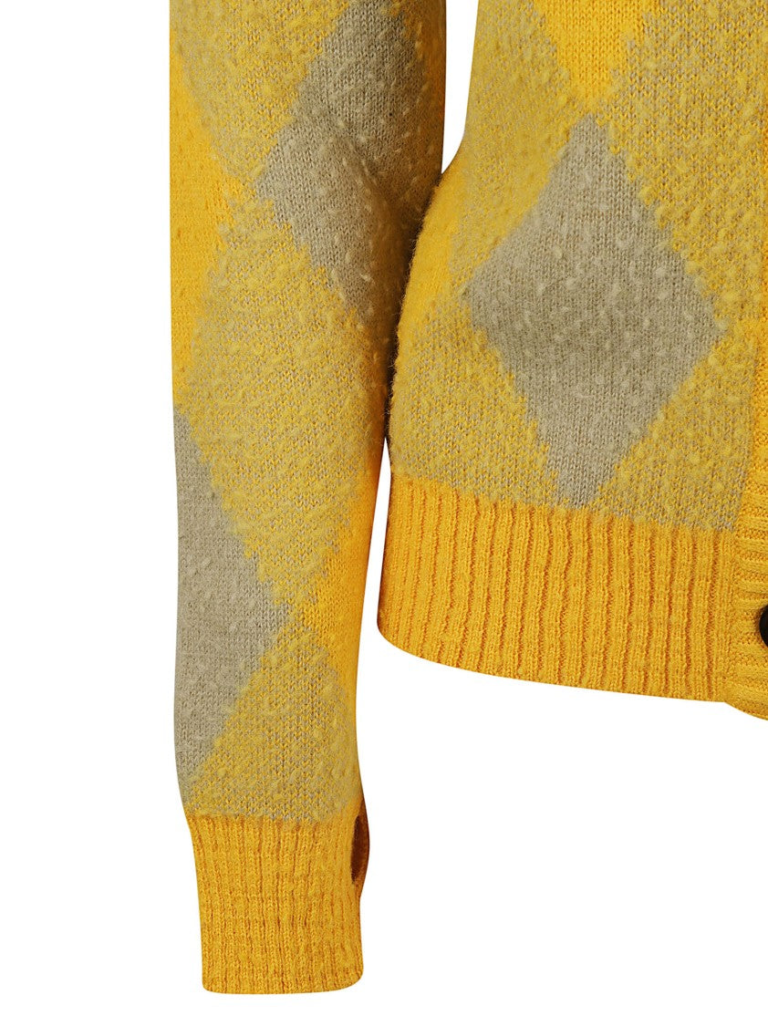 Argyle Patterned Wool Sweater