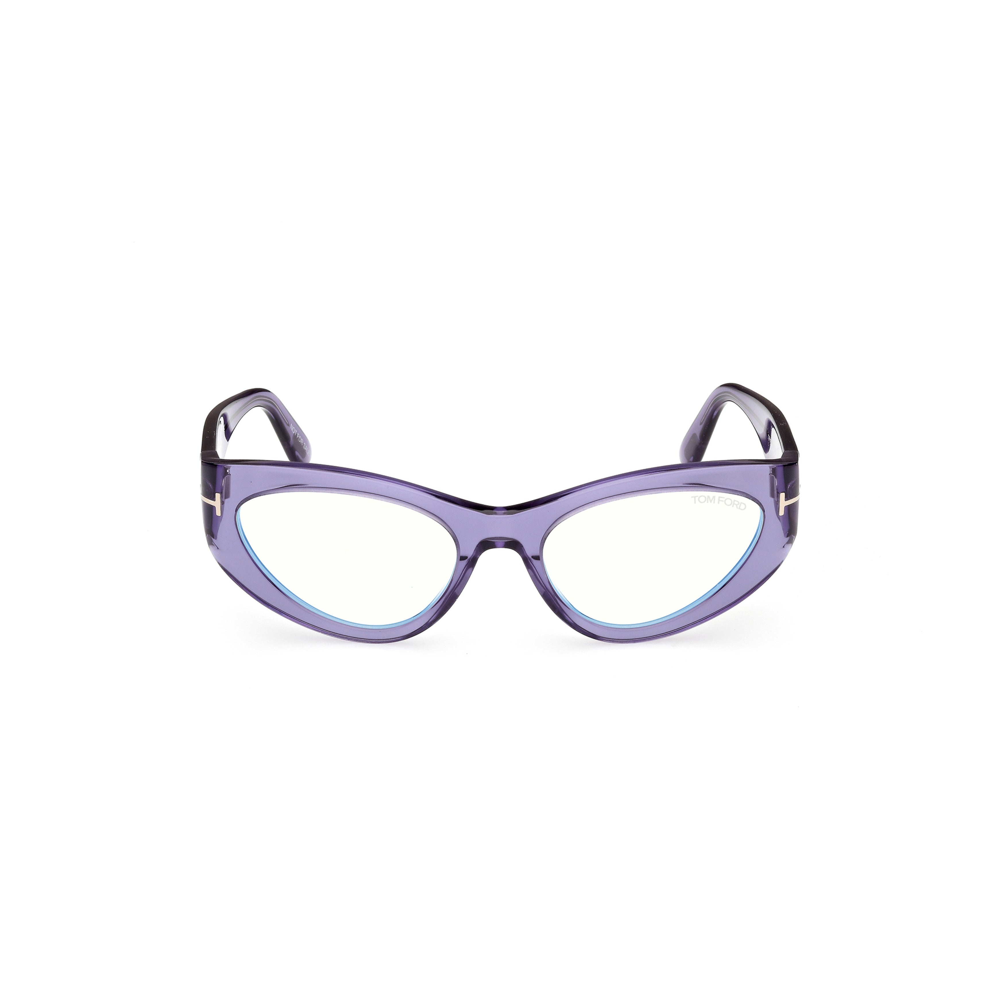 Ft6134-B Translucent Purple Cat-Eye Sunglasses