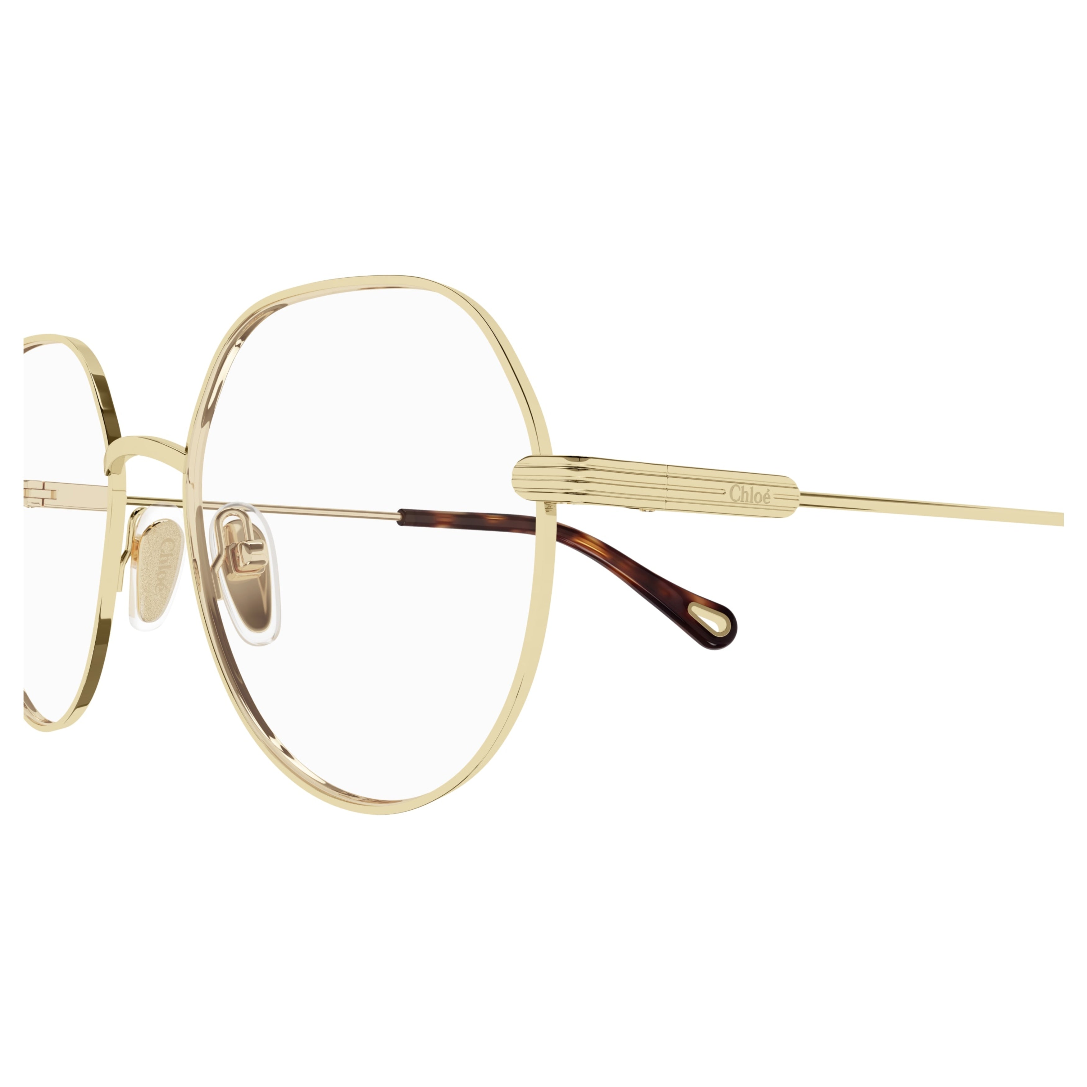 Ch0137o Geometric Gold Metal Frame Eyeglasses