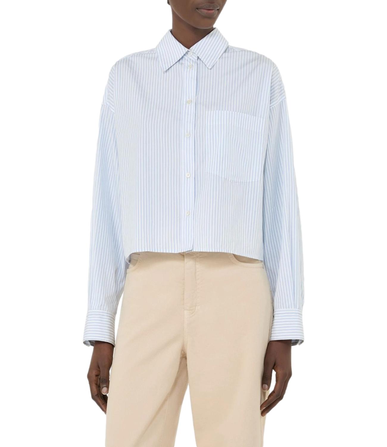 Light Blue Striped Linen Shirt
