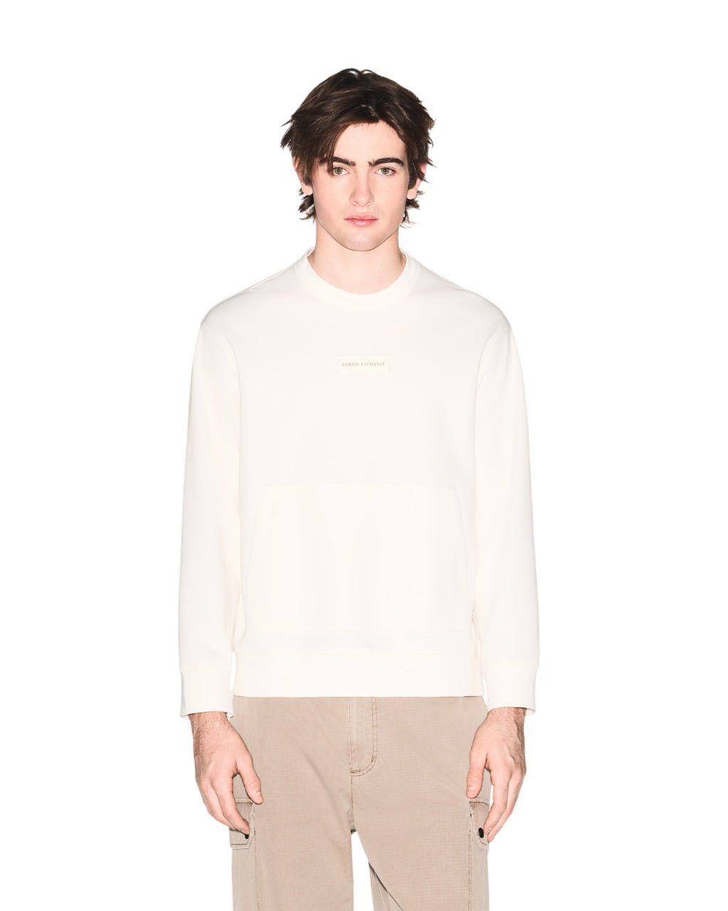 White Sweatshirt with Minimalist Design
