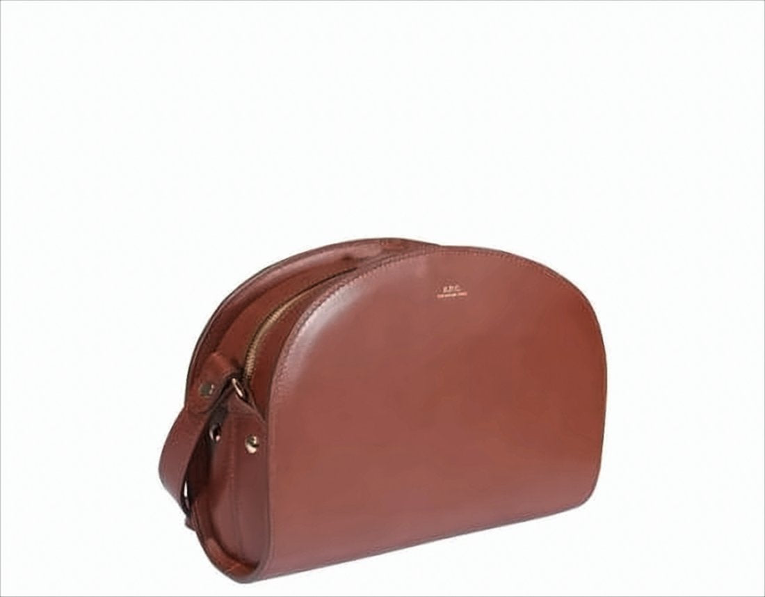 Smooth Leather Half-Moon Small Shoulder Bag