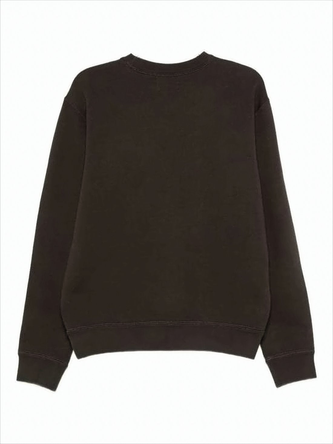 Minimalist Black Long-Sleeve Sweatshirt with Intricate Embroidery