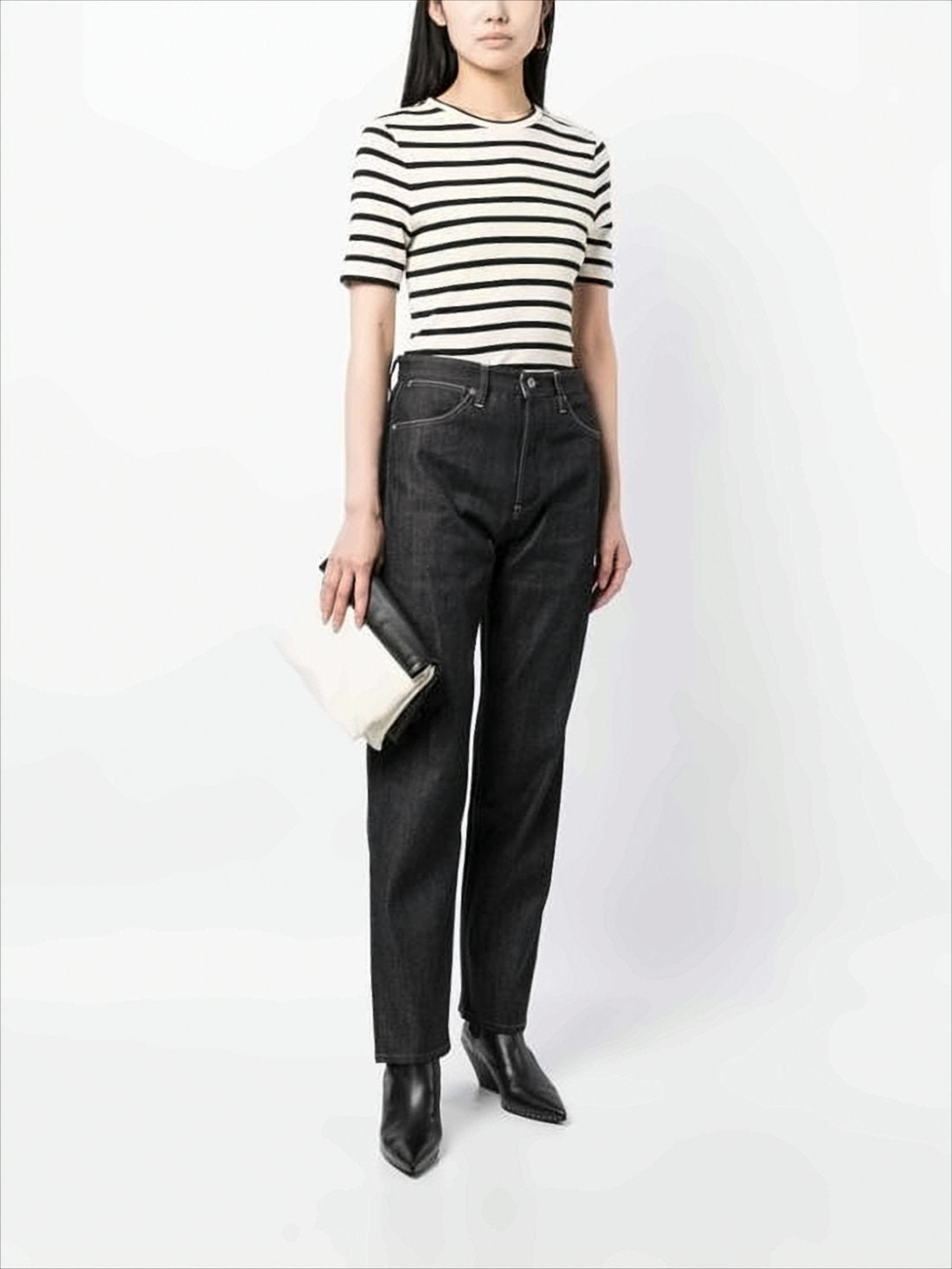 Dark Indigo Straight-Leg Denim Pants