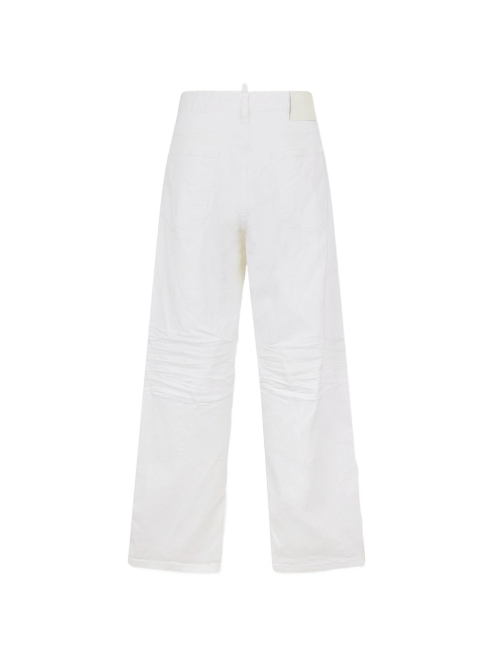 White Wide-Leg Denim Jeans