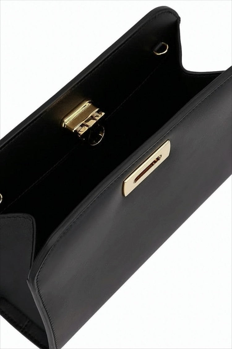 Rectangular Calf Leather Shoulder Bag
