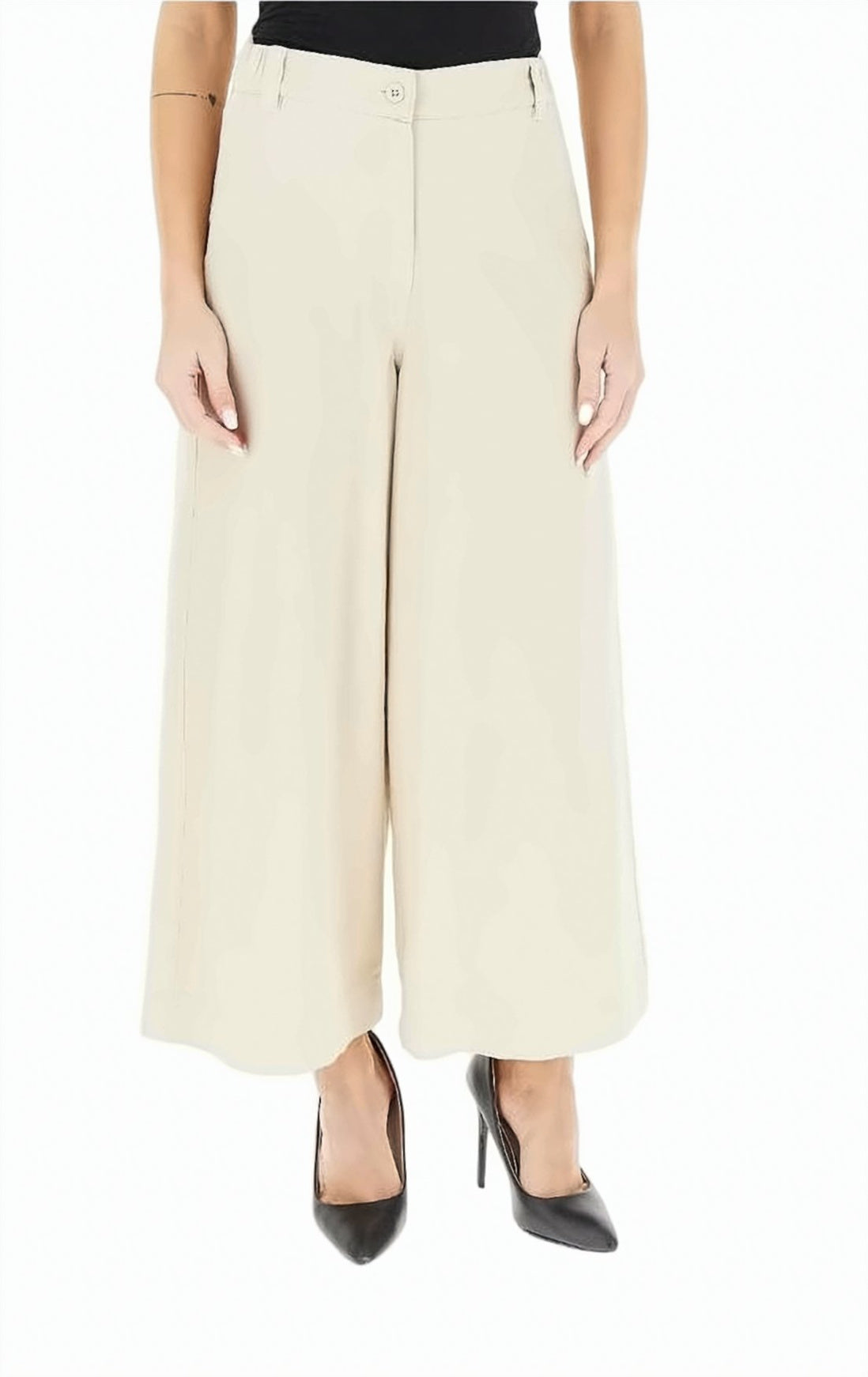 Pleated Straight Leg Trousers