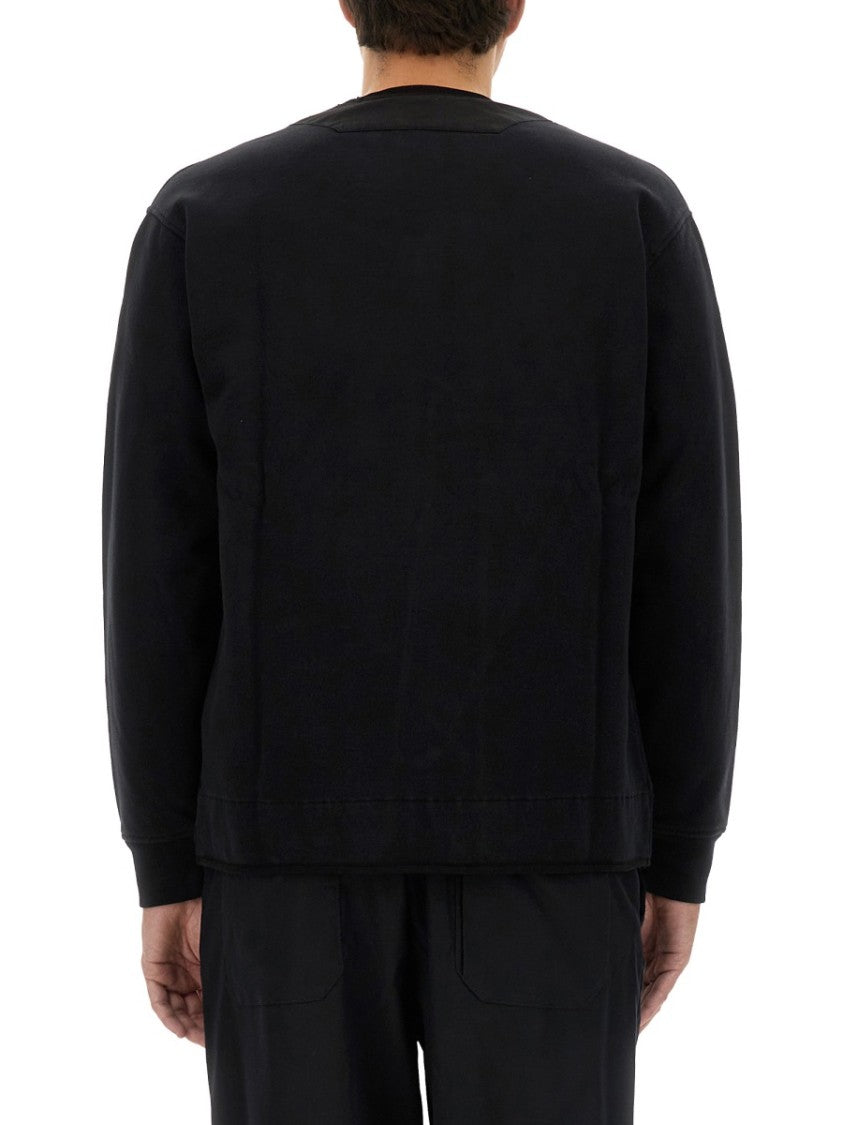 Buttoned Front Zip Sweatshirt