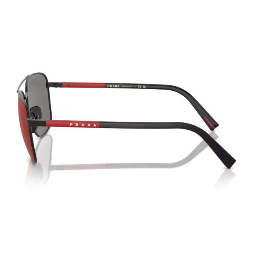 Ps 54Zs Pilot-Shape Black Rubberized Sunglasses