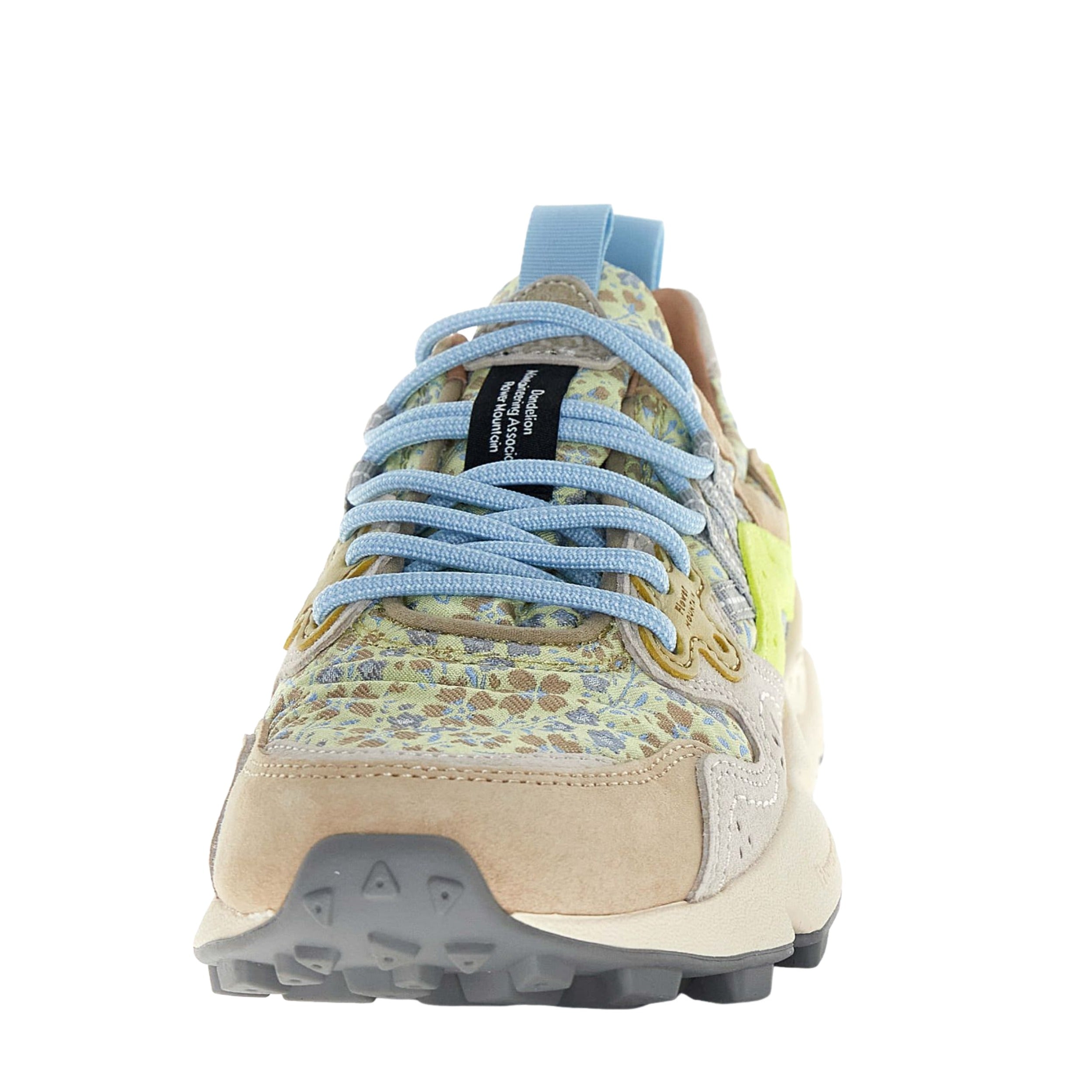 Yamano 3 Sneaker In Beige Suede And Yellowish Canvas