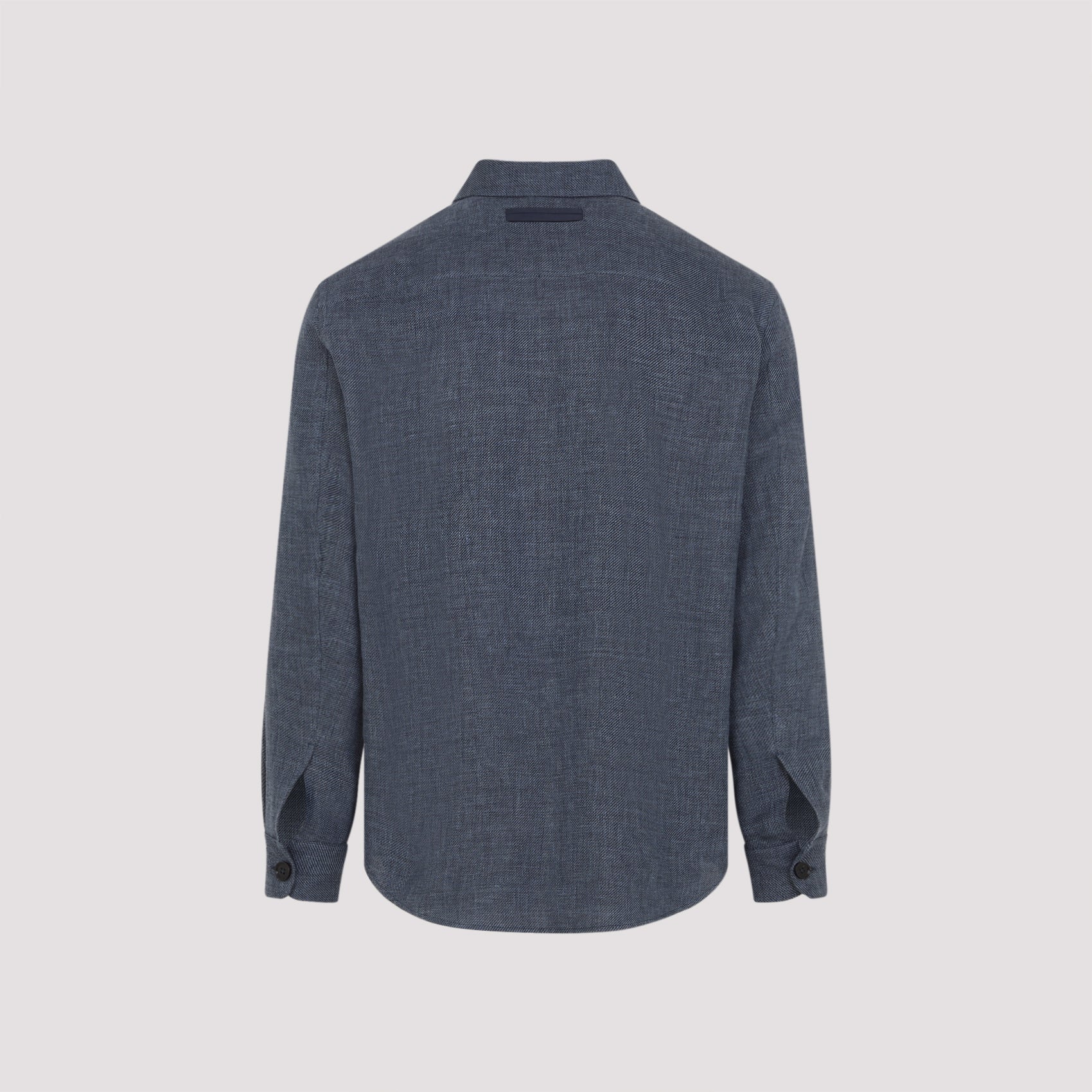 Cashmere-Linen Blend Button-Down Shirt