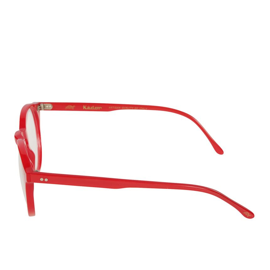 Chyli Bold Round Frame Red Eyeglasses with Glossy Finish