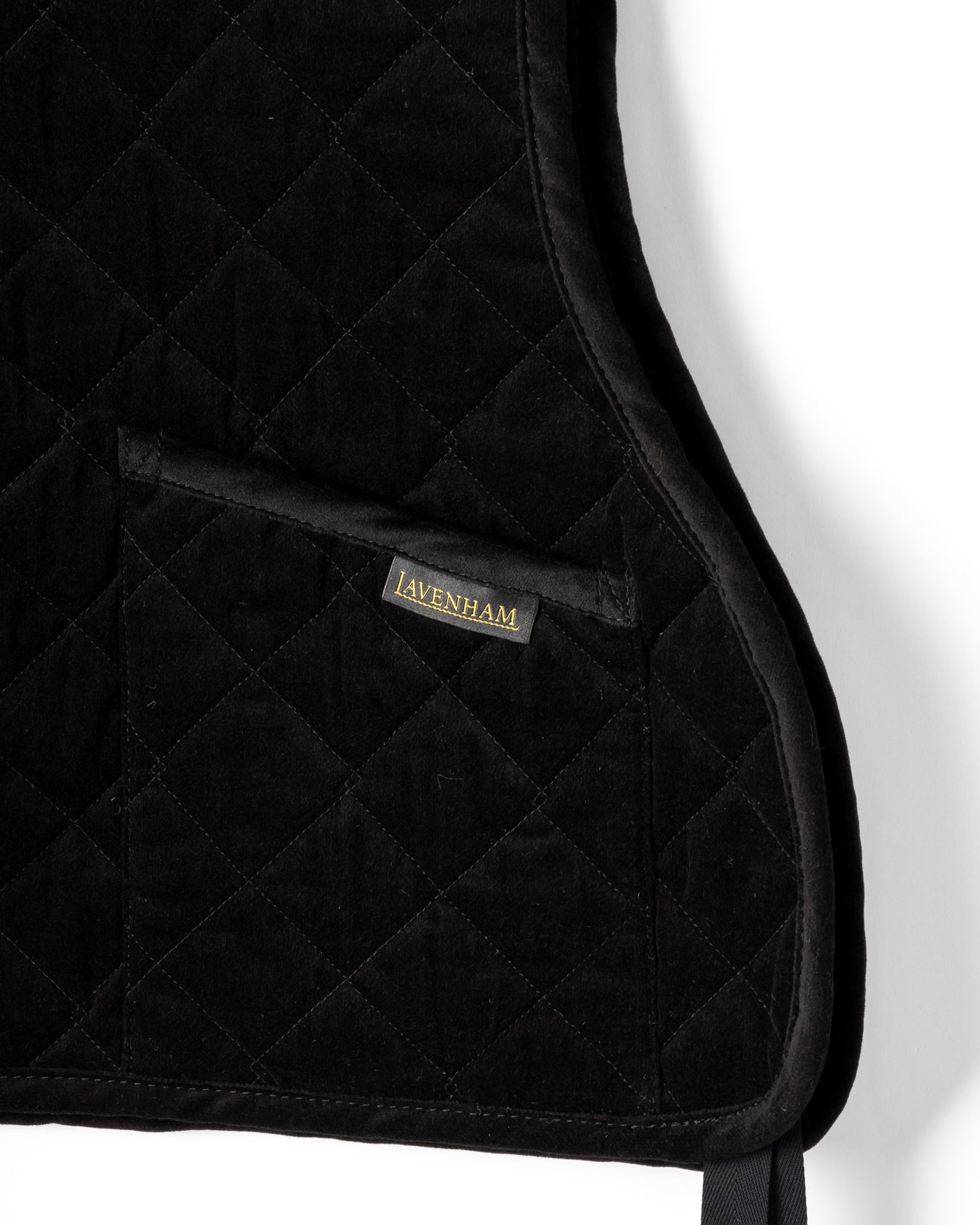 A-Line Cropped Velvet Quilted Gilet