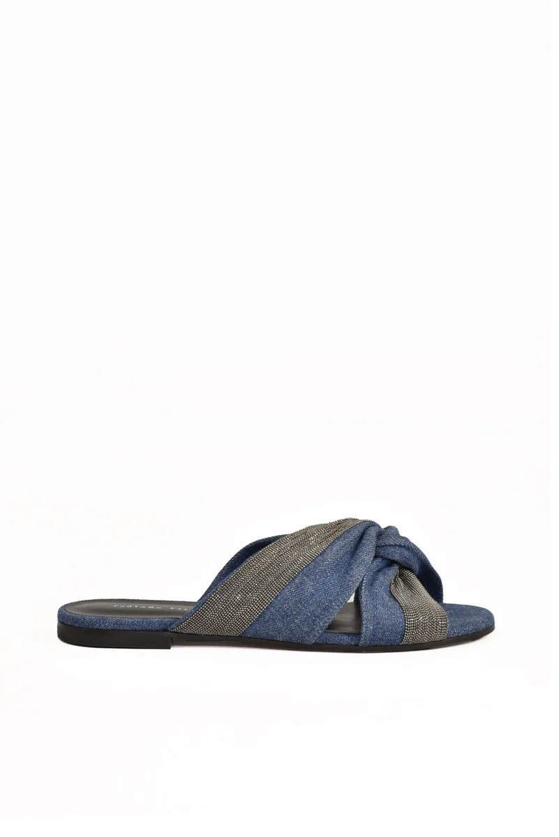 Denim Mule Sandal - Blue