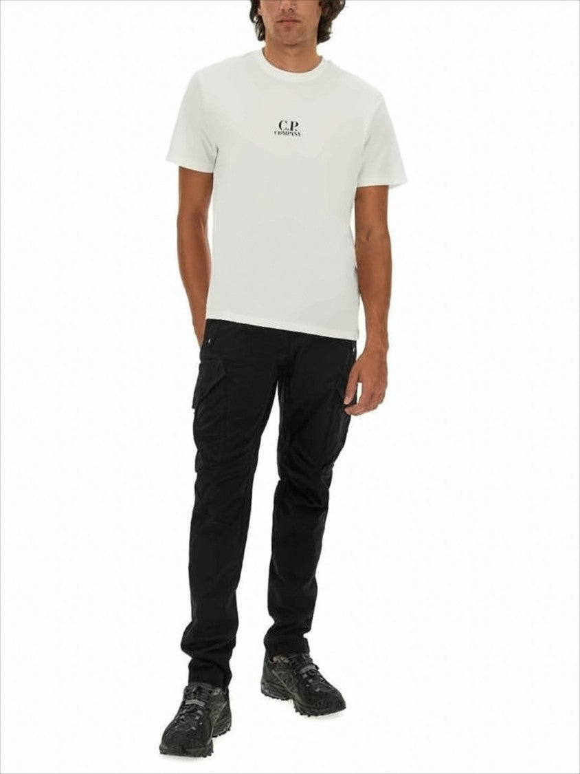 Tapered Cargo Pants With Functional Pockets And Button Closure