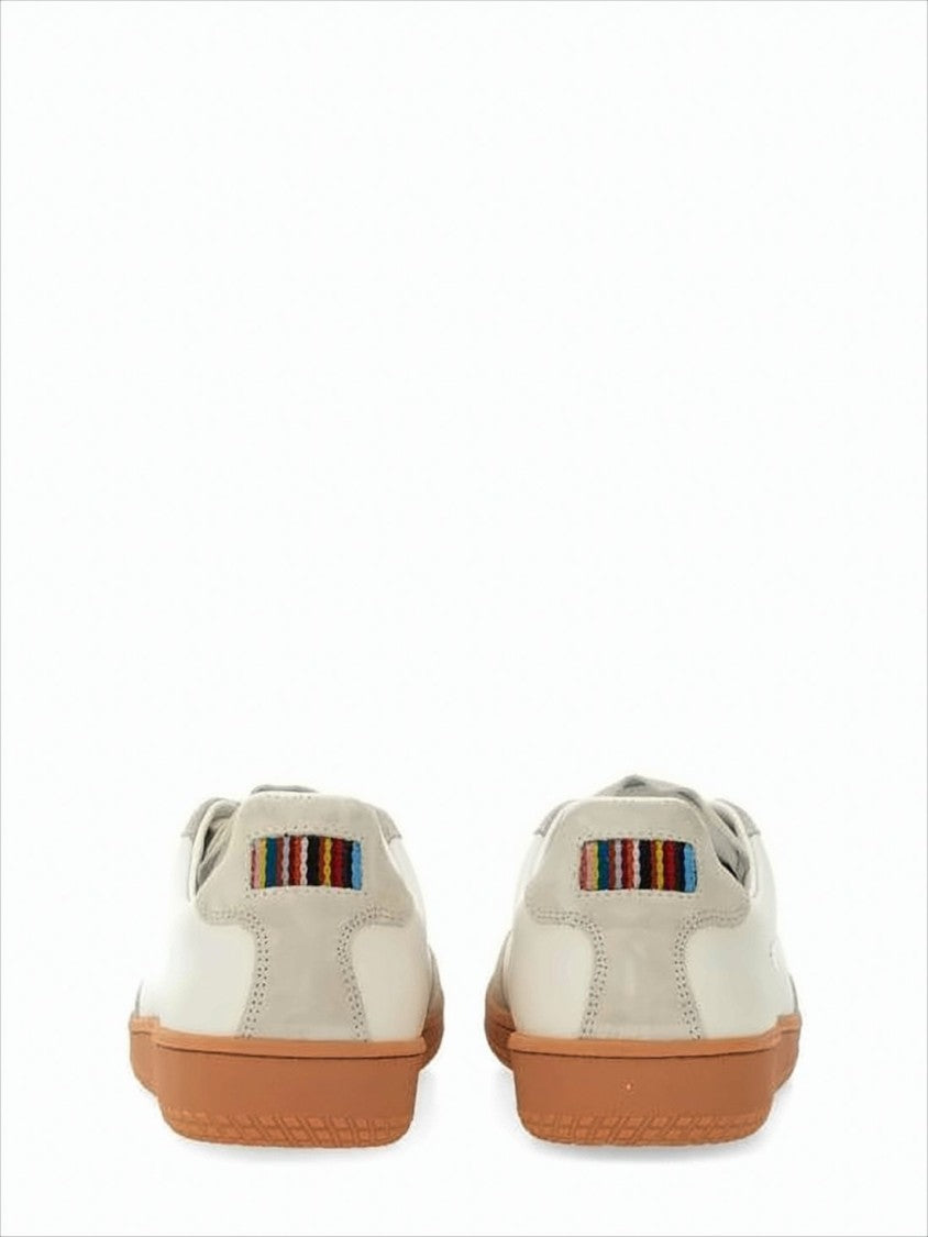 Low-Top Sneakers with Suede Overlays and Multicolor Stripes