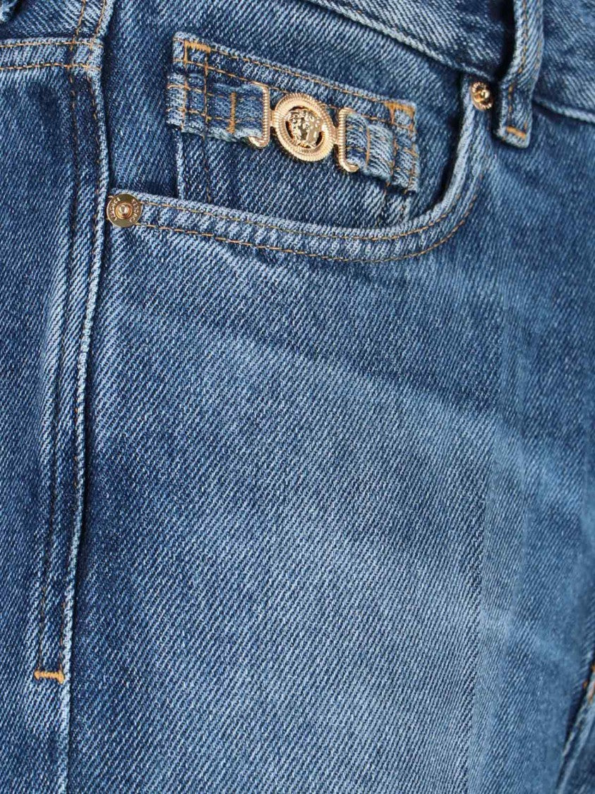 "Medusa Biggie" Jeans Light Blue