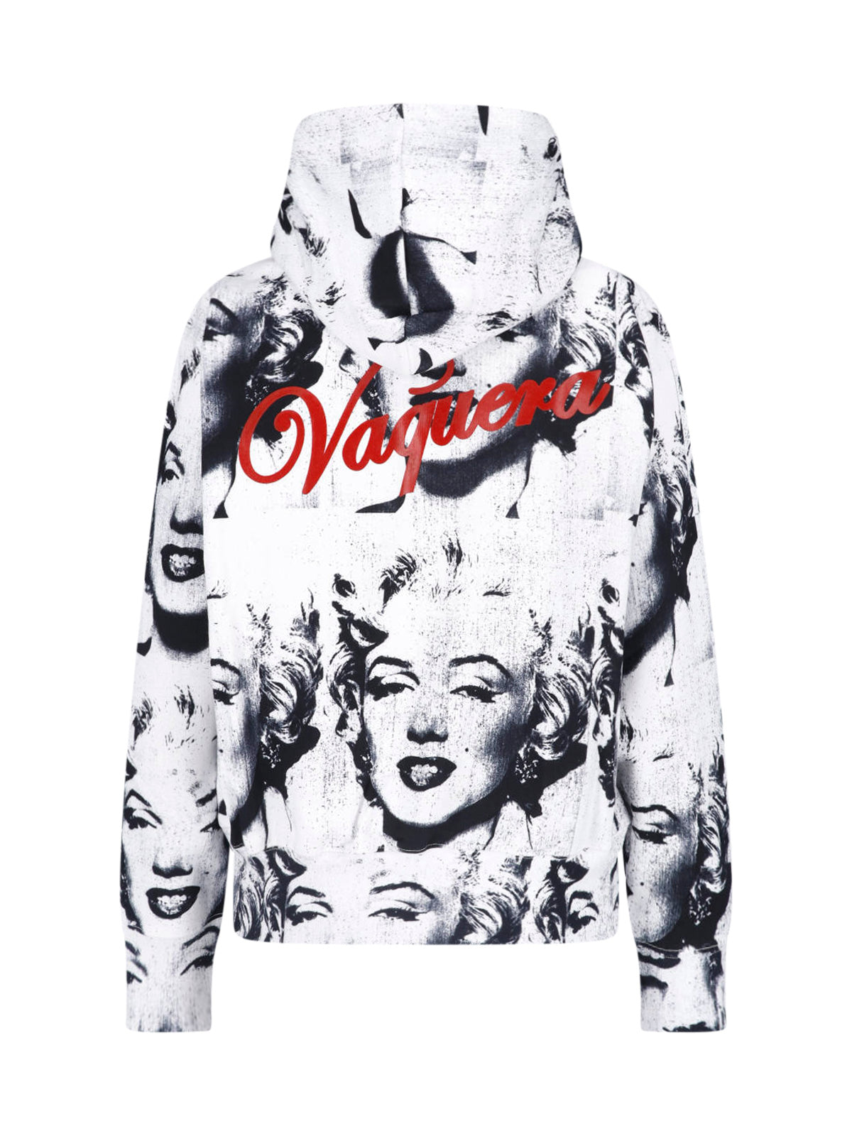 Black Graphic Face Print Hoodie