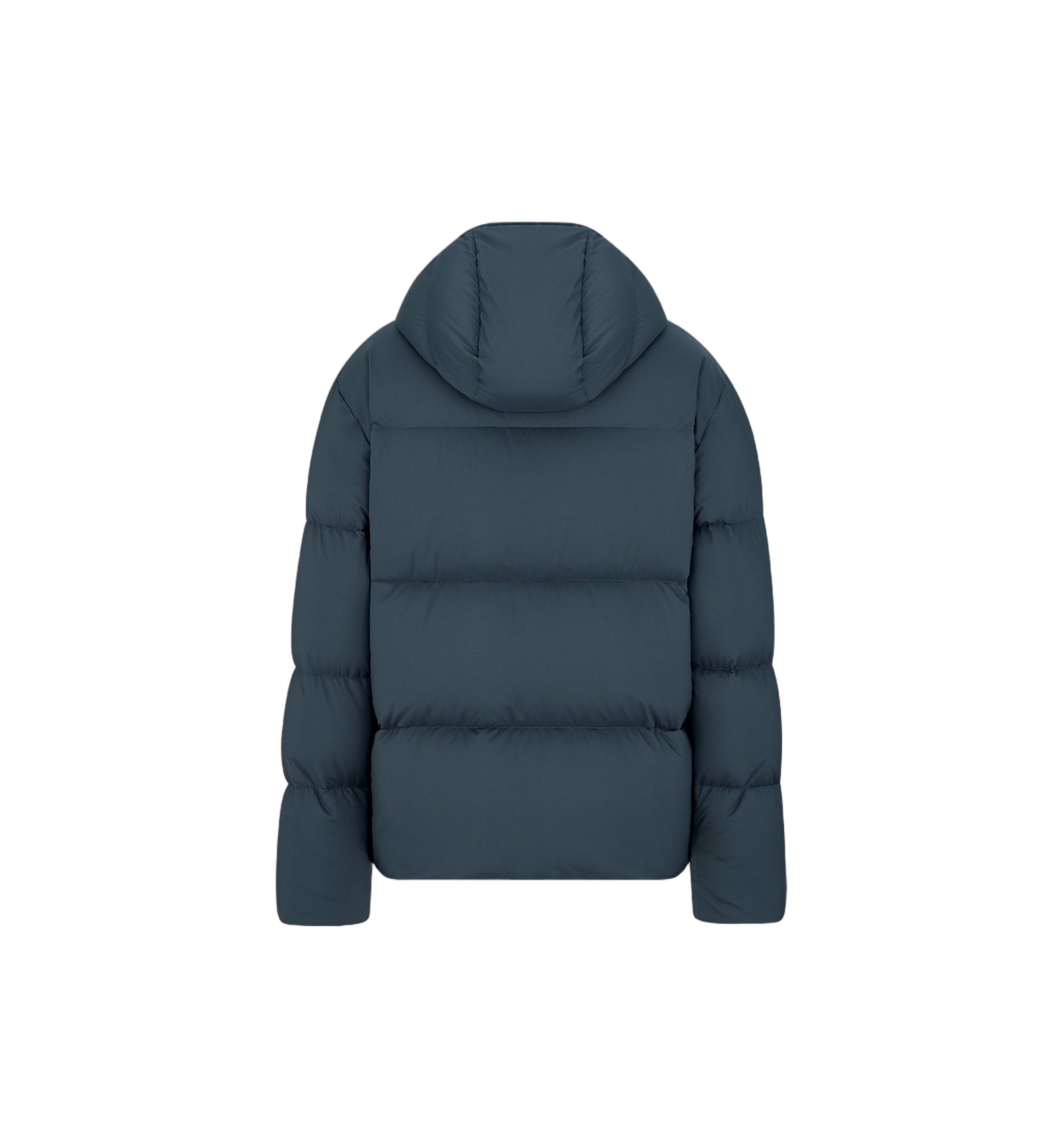 High-Collared Blue Quilted Puffer Jacket