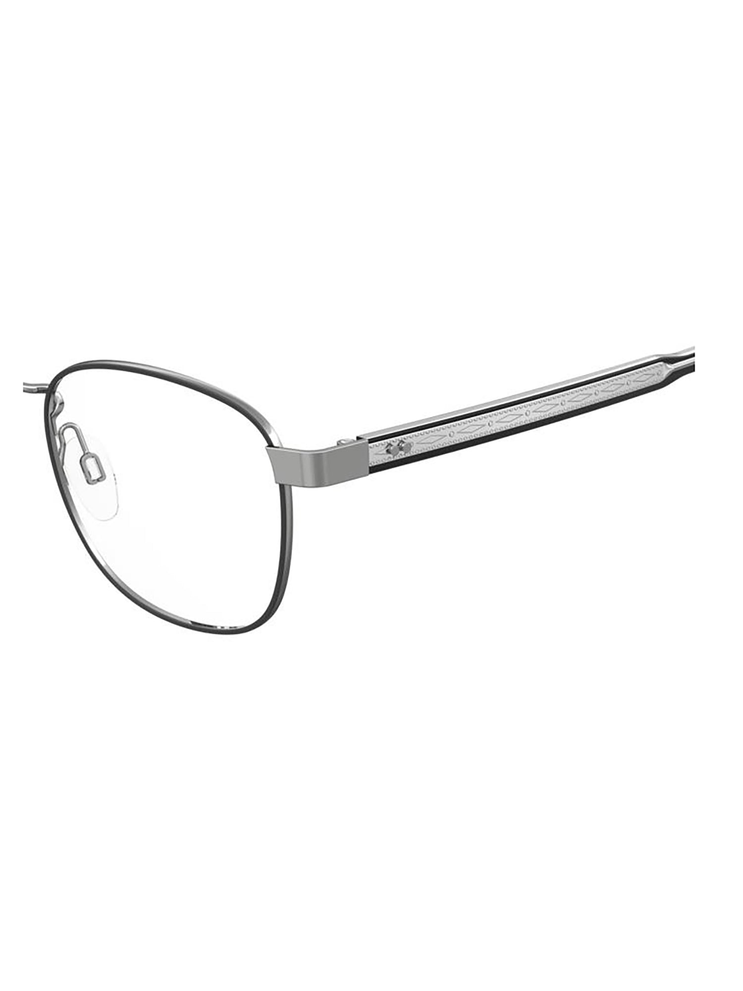 Rectangular Black Optical Frames with Textured Temples