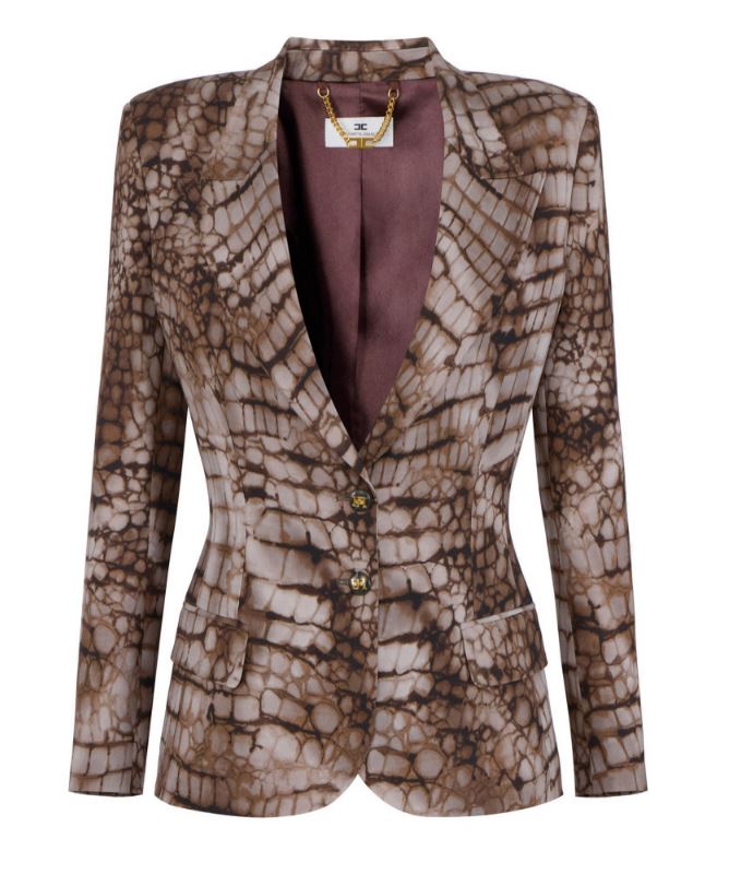 Gi20761E2 Printed Single Breasted Jacket