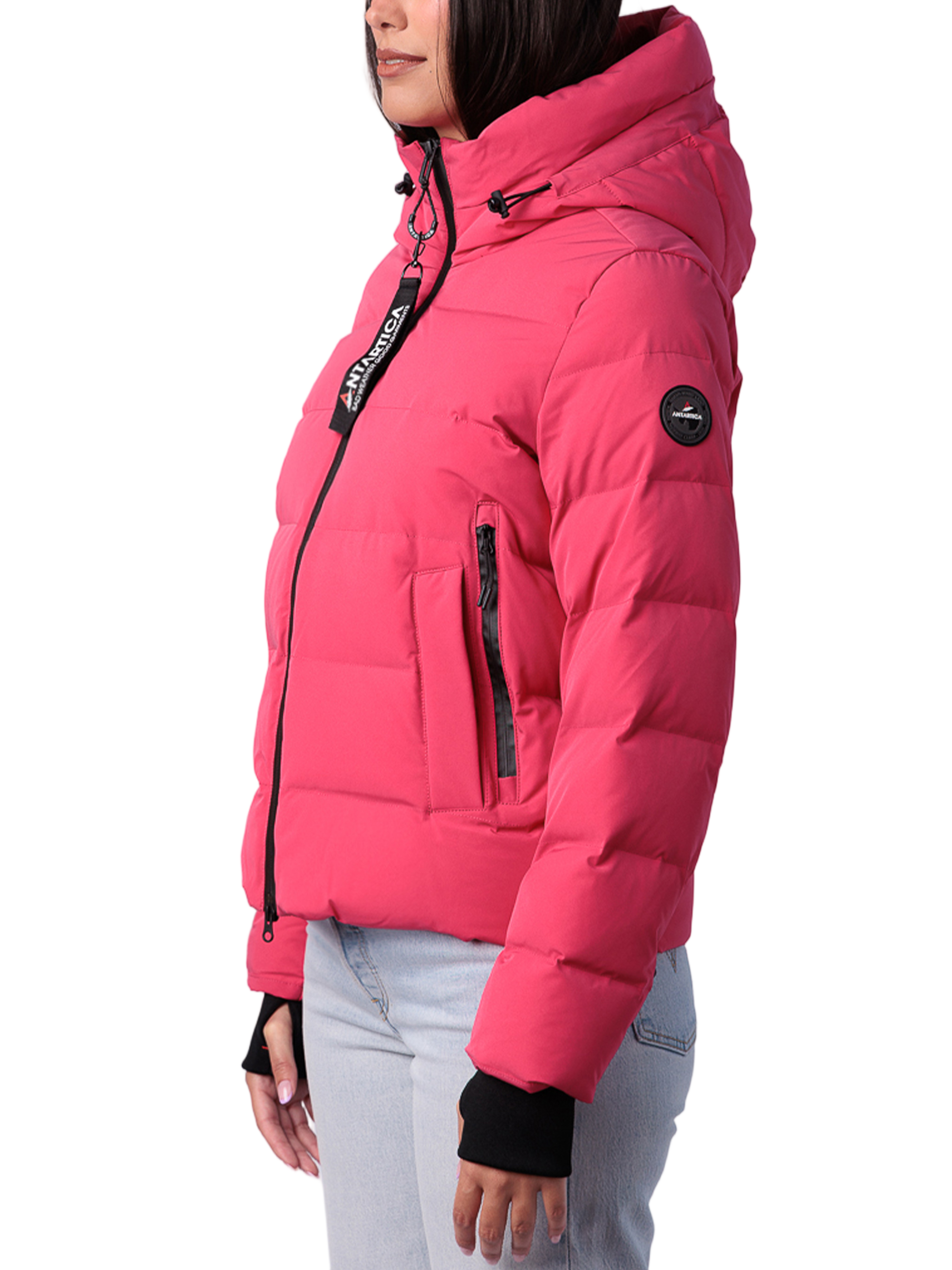 Black Ginny Quilted Padded Polyamide Jacket
