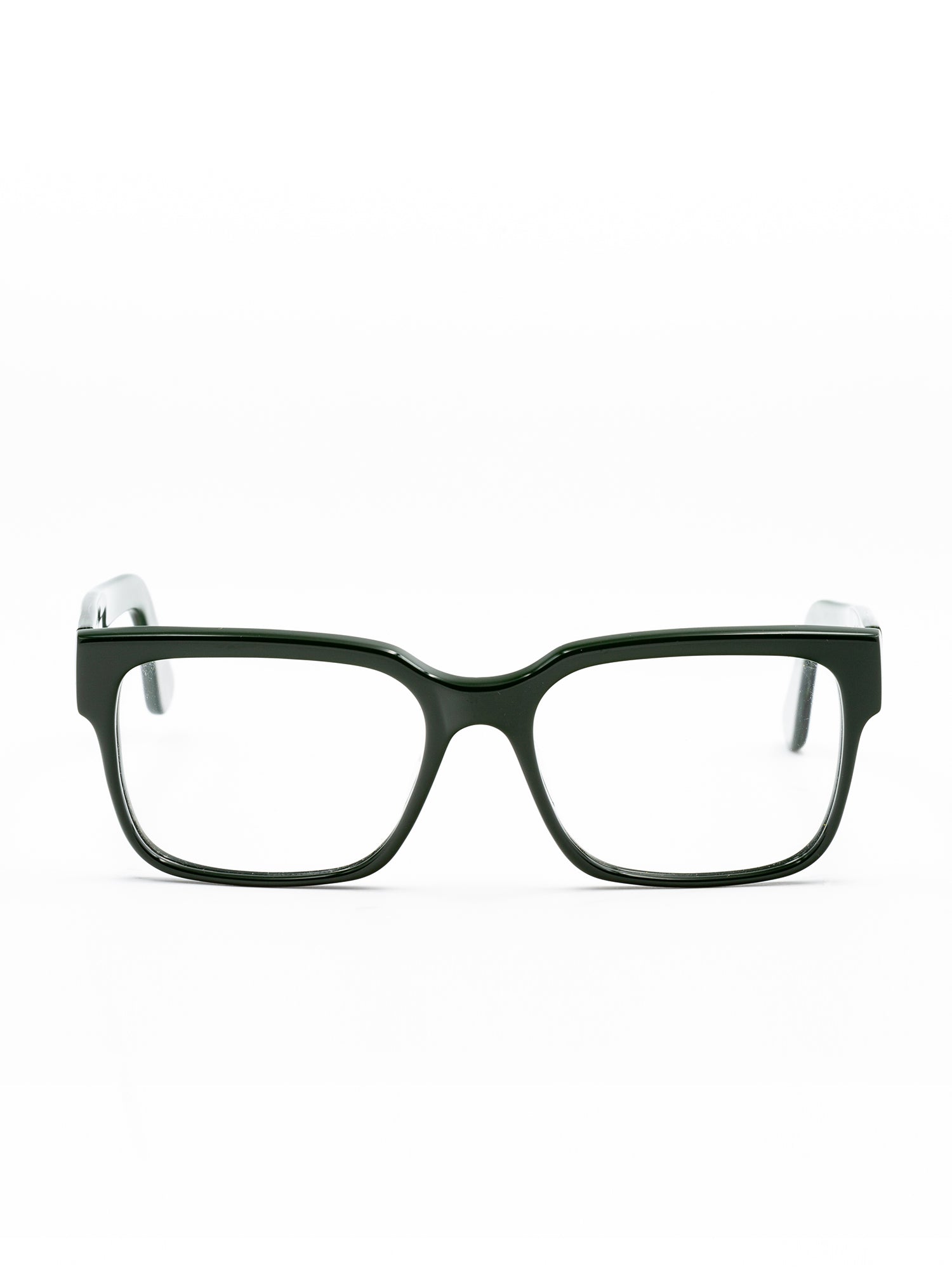 Rectangular Green Acetate Optical Frames with Glossy Finish