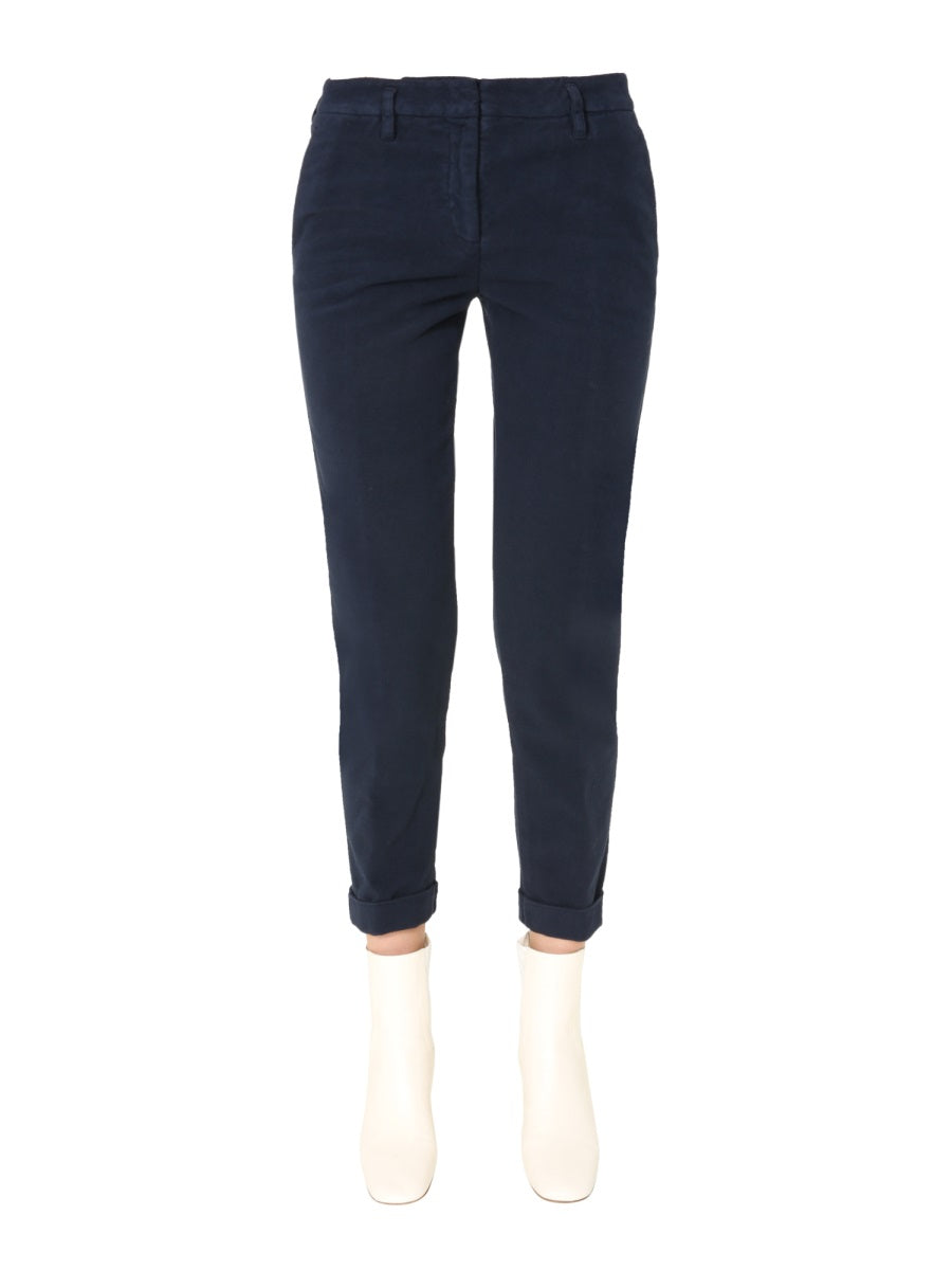 Slim Fit Stretch Cotton Trousers