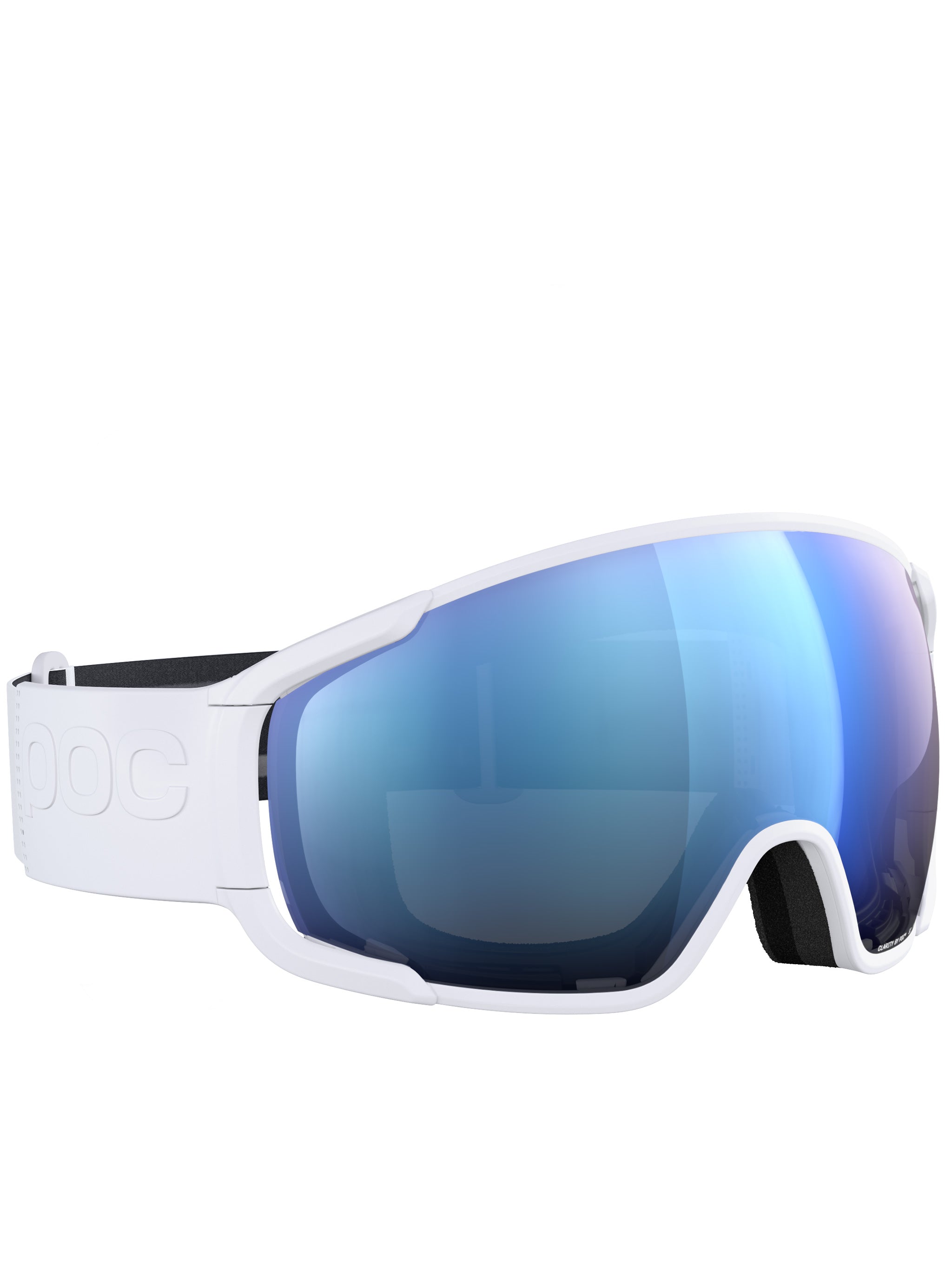 White Zonula Wraparound Reflective Ski Goggle