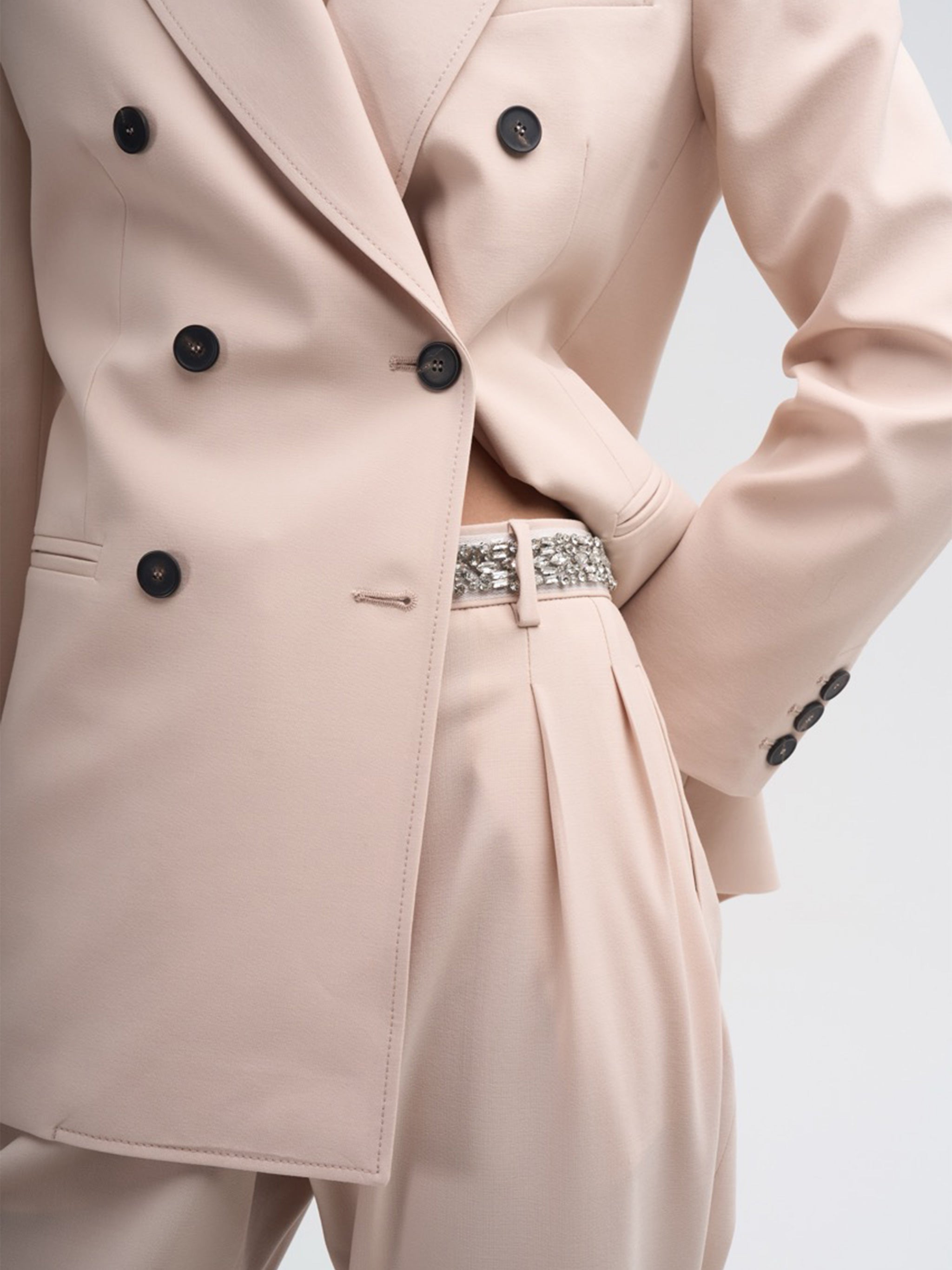 Neutral Wool Blazer