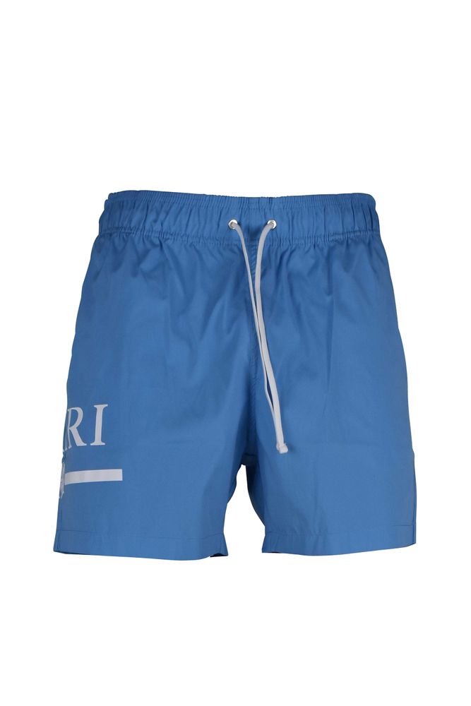 Light Blue Swim Shorts With Drawcord Waist