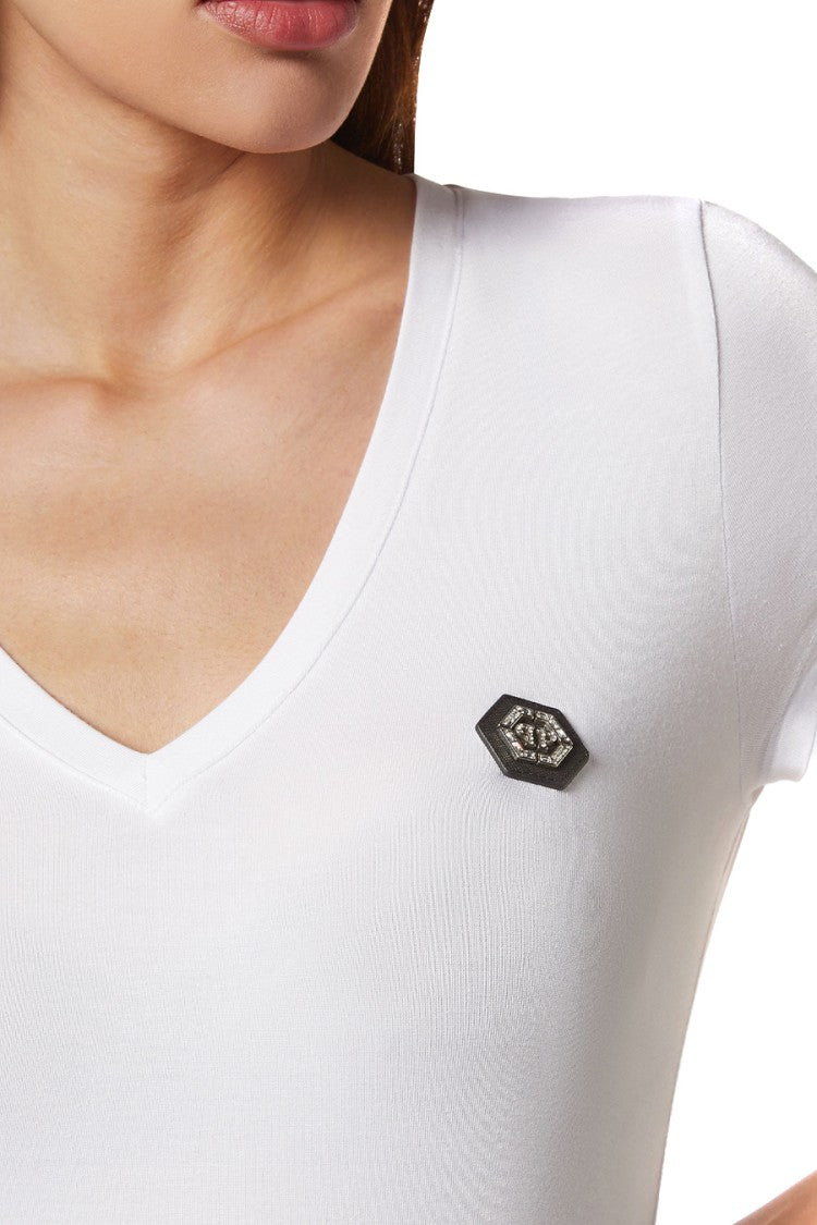 White V-Neck T-Shirt