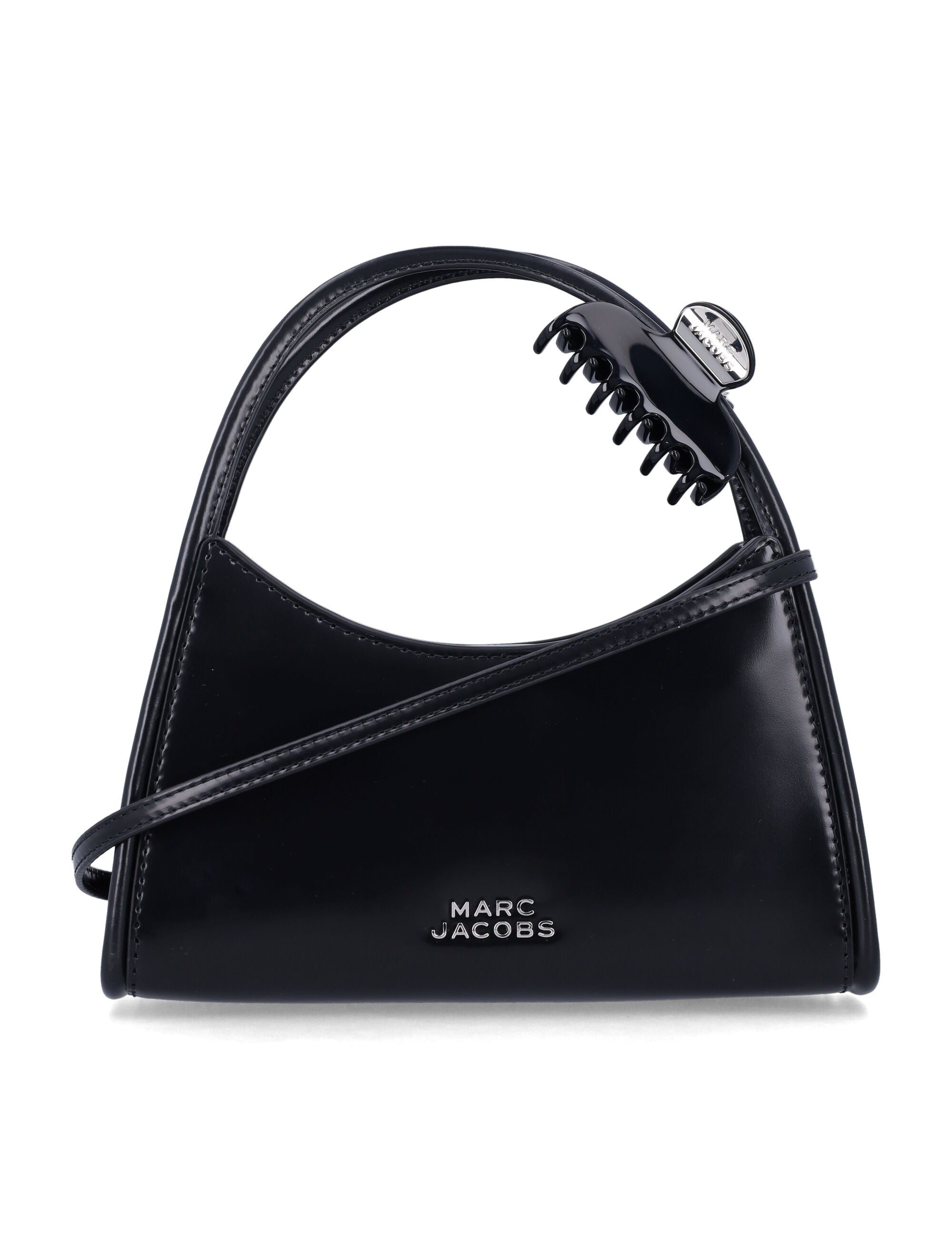 Glam Claw Clip Leather Crossbody Bag