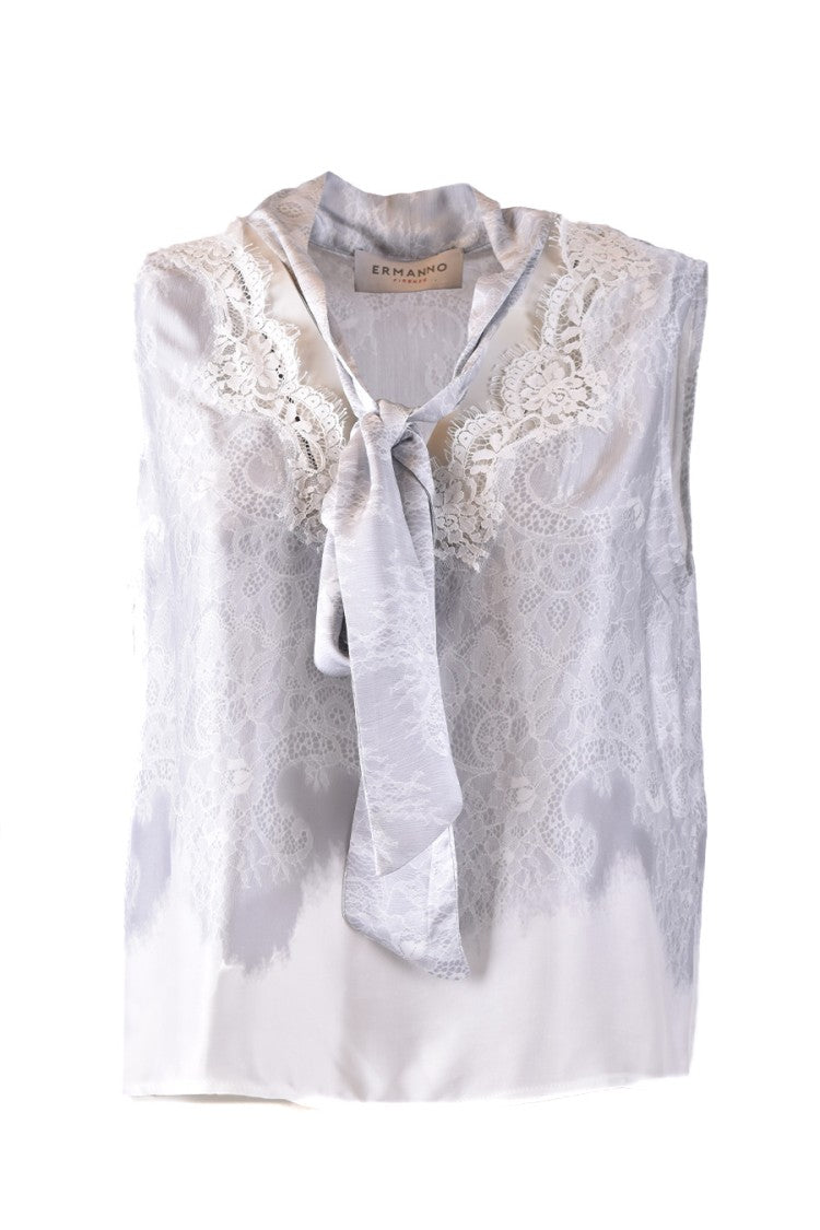 Grey Deep Vneck Shirt