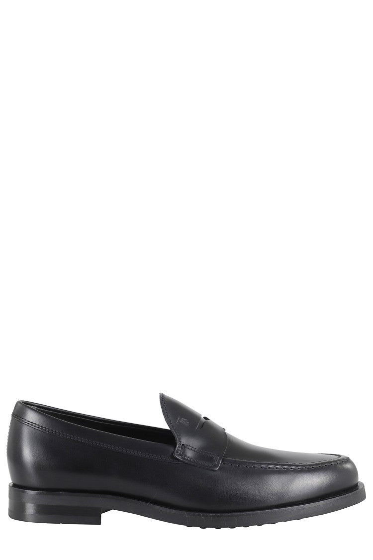 Formal Loafer With Embossed Logo In Smooth Leather