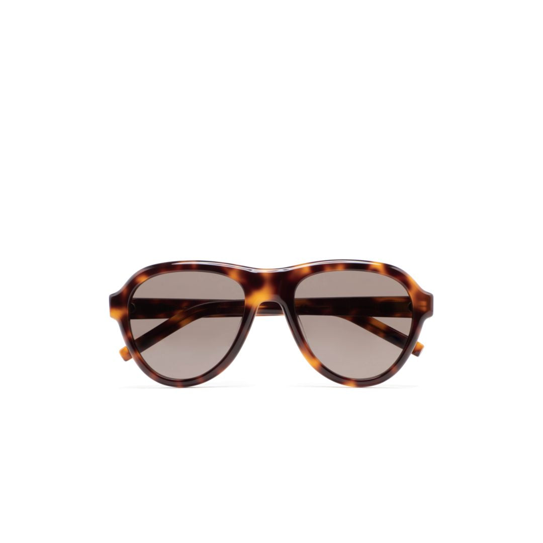 Lester Aviator Sunglasses with Tortoiseshell Frame and Glossy Finish