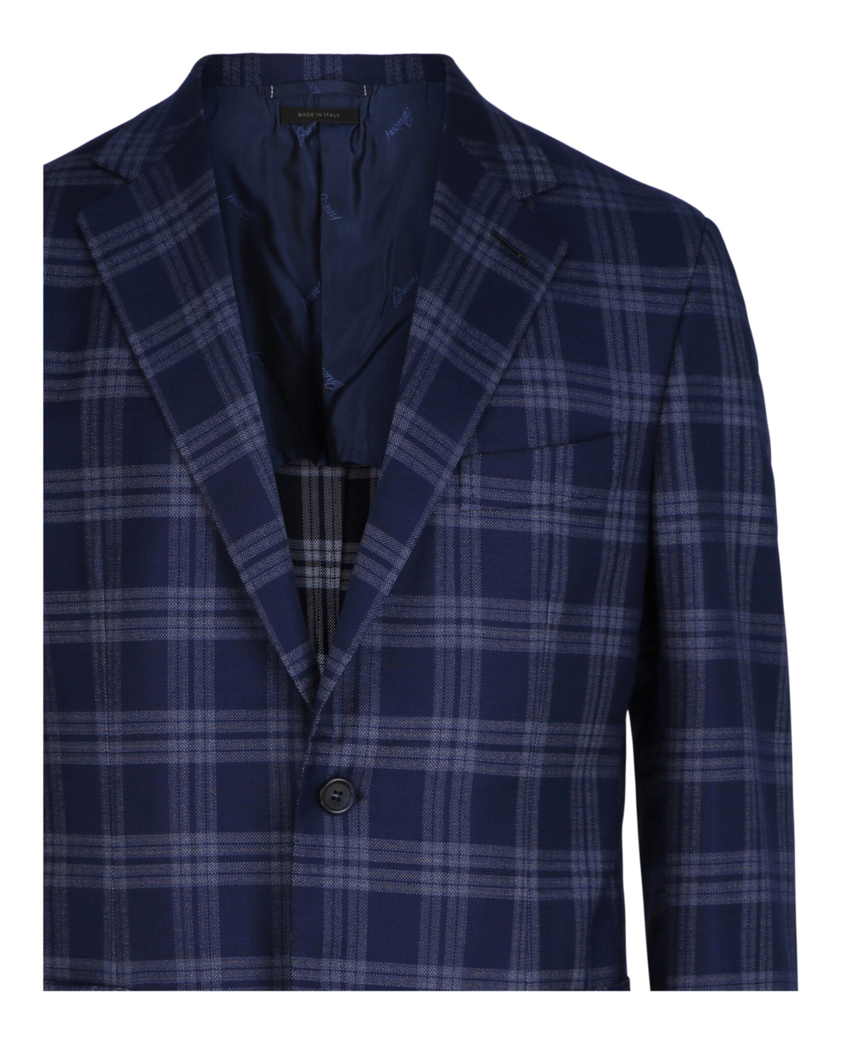 Single-Breasted Plaid Blazer