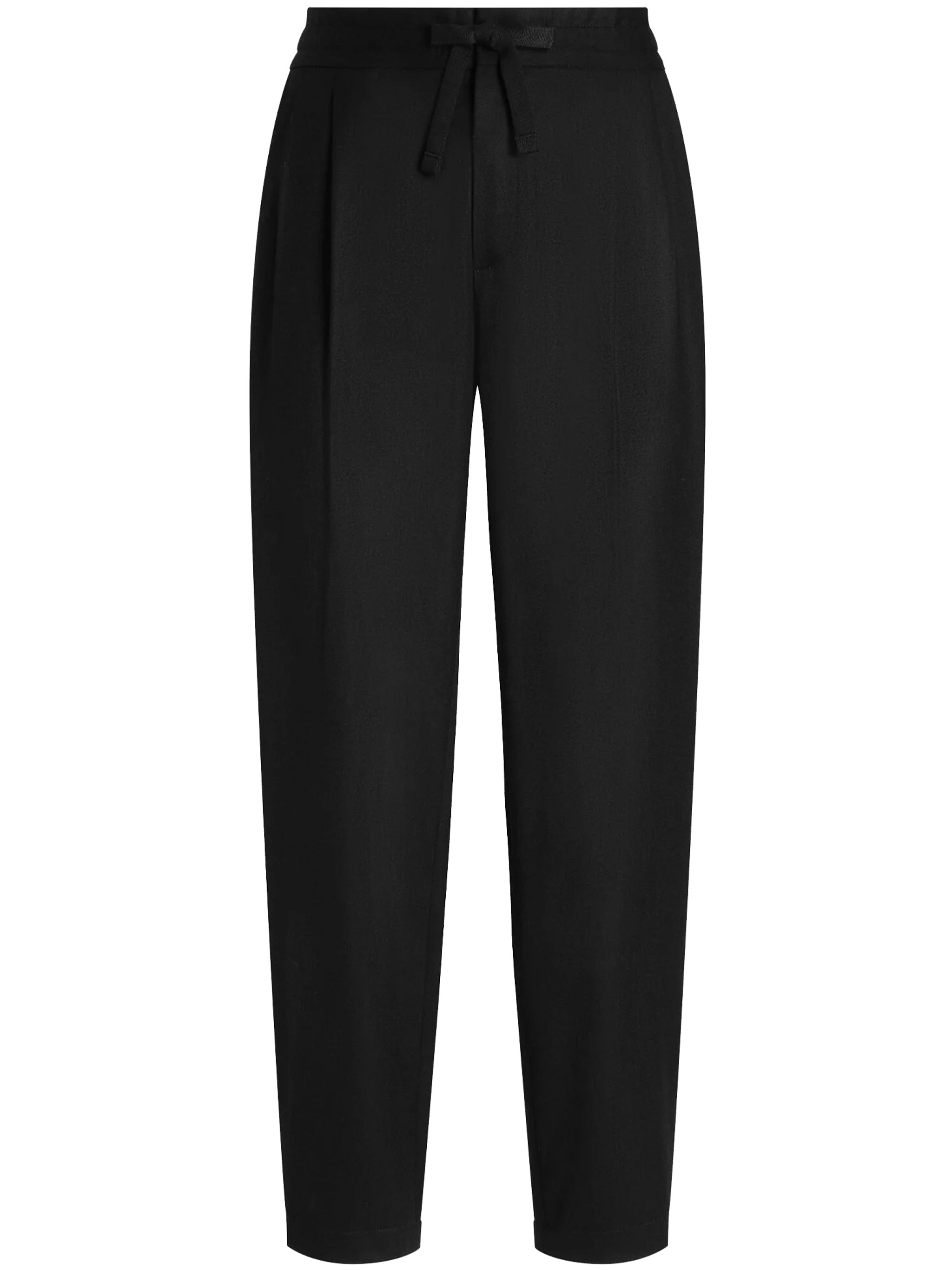 Relaxed Fit Tapered Pleated Front Trousers