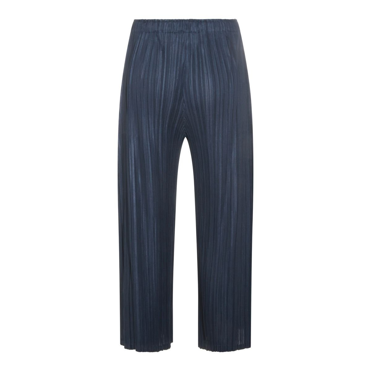 Pleated Texture Straight Pants